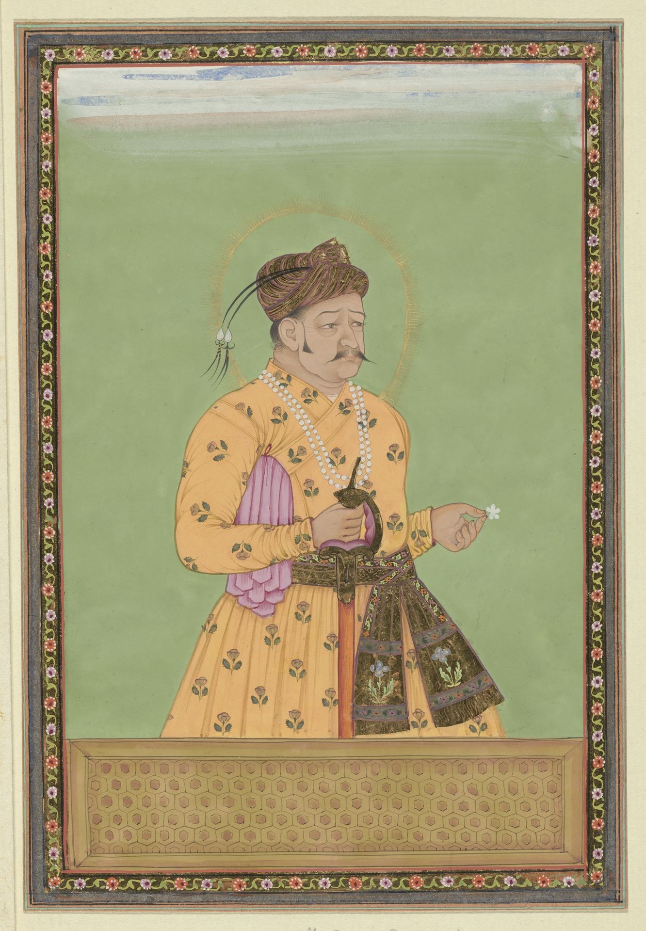 Portret van Akbar Padshah, de zoon van Humayun, die na zijn vader regeerde in Hindustan by Anonymous