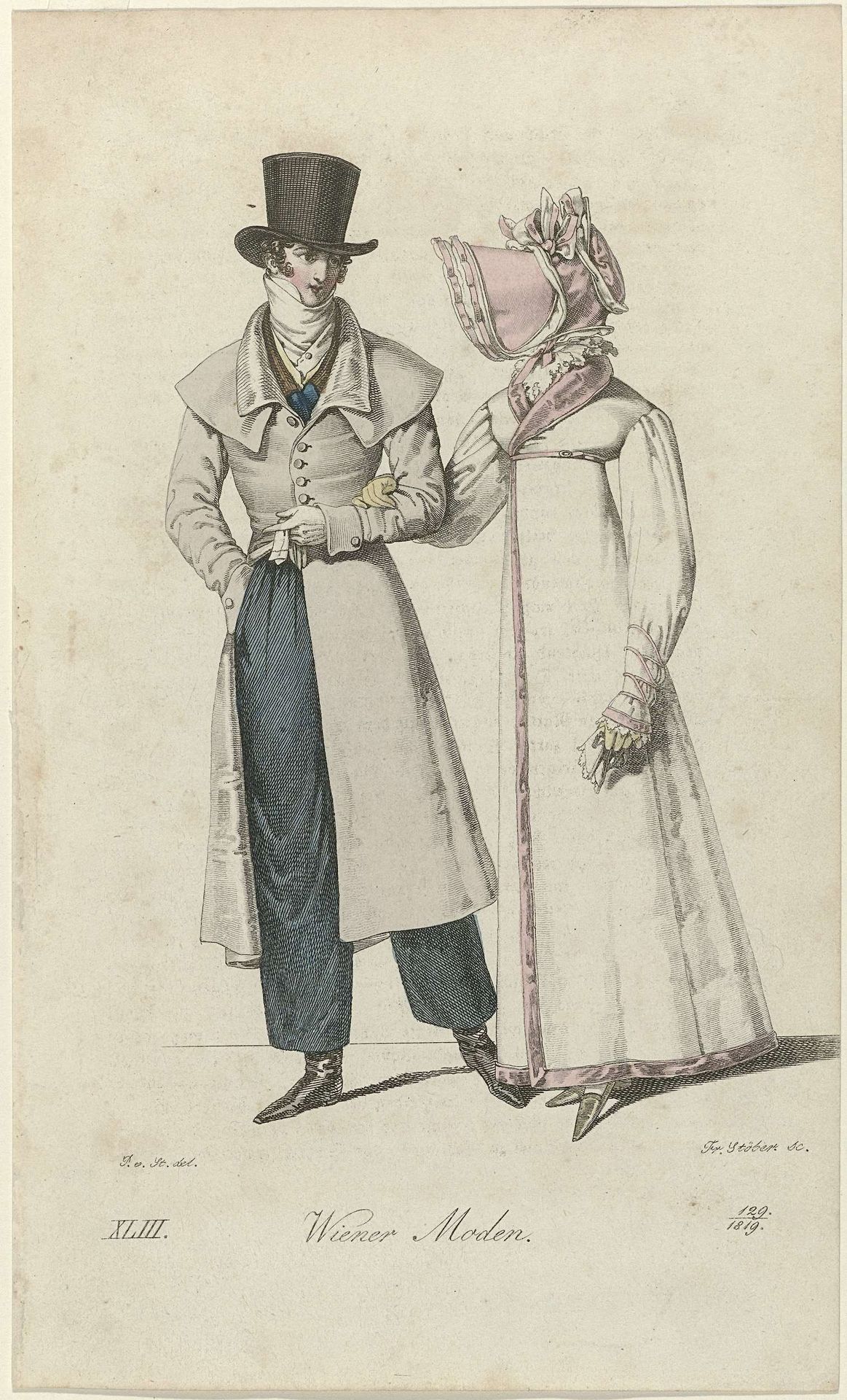 Wiener Zeitung für Kunst, Literatur und Mode, XLIII (43), 1819, Nr. 129 : Wiener Moden by Franz Stöber