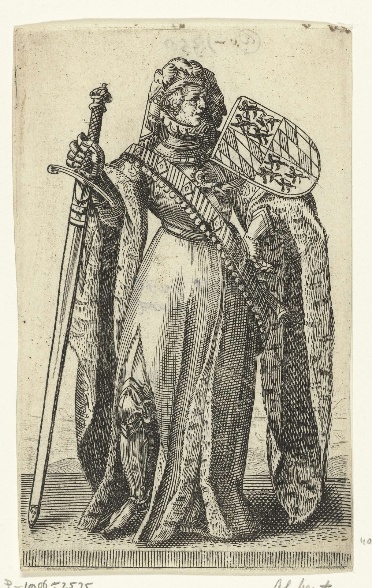 Portret van Albrecht van Beieren, graaf van Holland en Henegouwen by Adriaen Matham