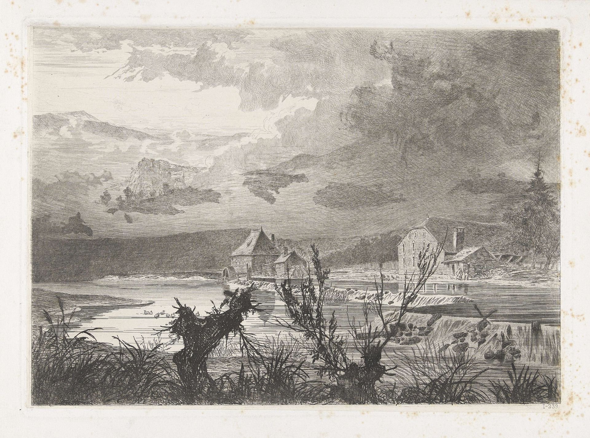 Molen en boerderij aan de rivier de Semoy by Martinus Antonius Kuytenbrouwer jr.