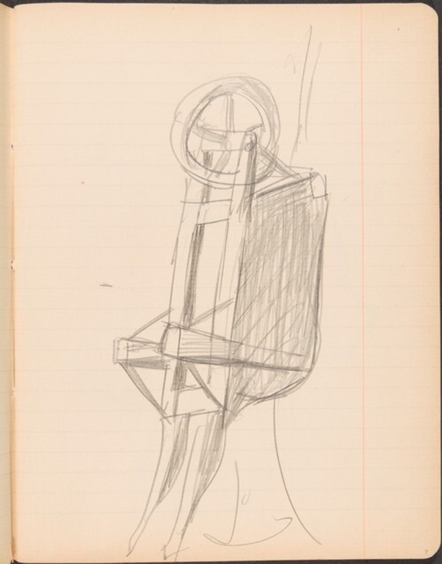 stehender Schubkarren (Wheelbarrow Standing) [p. 7] by Max Beckmann