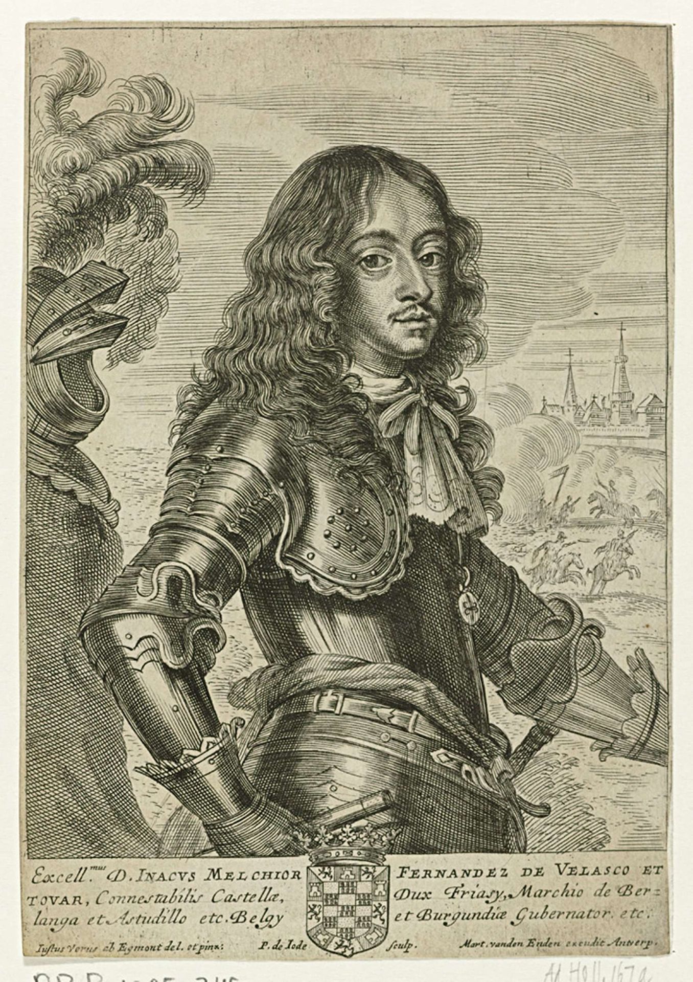 Portret van Inacho Melchior Ferdinand de Velasco, konstabel van Velasco en Tovar by Pieter de (II) Jode