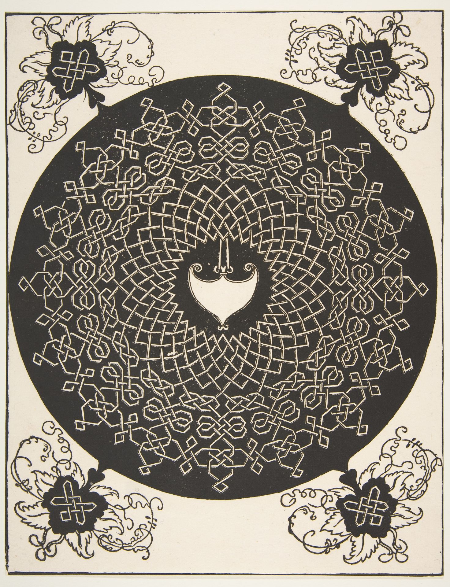 “The Second Knot”. Interlaced Roundel with an Amazon Shield in its Center by Albrecht Durer