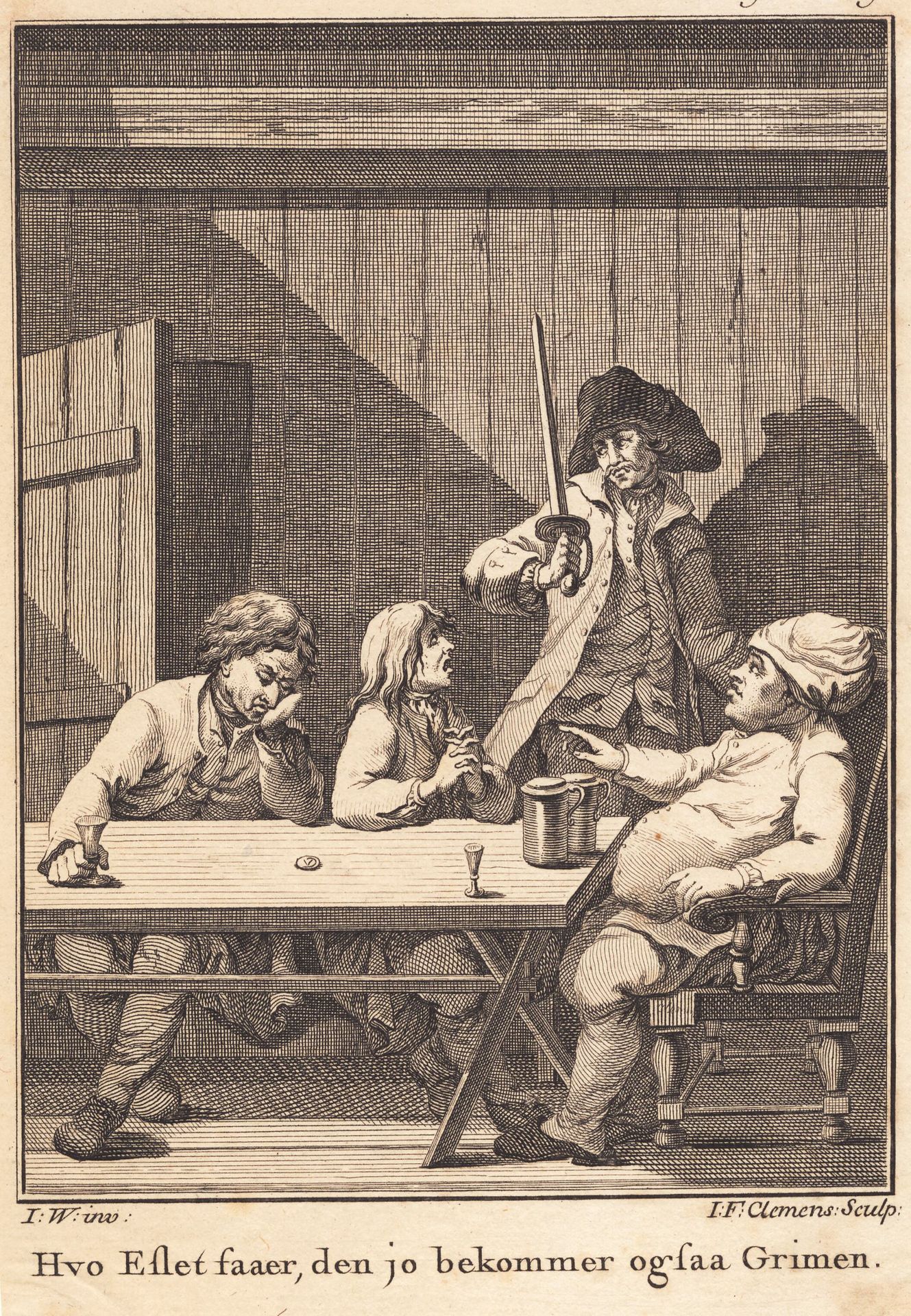 Peder Ruus dømmes til at være soldat by J.F. Clemens