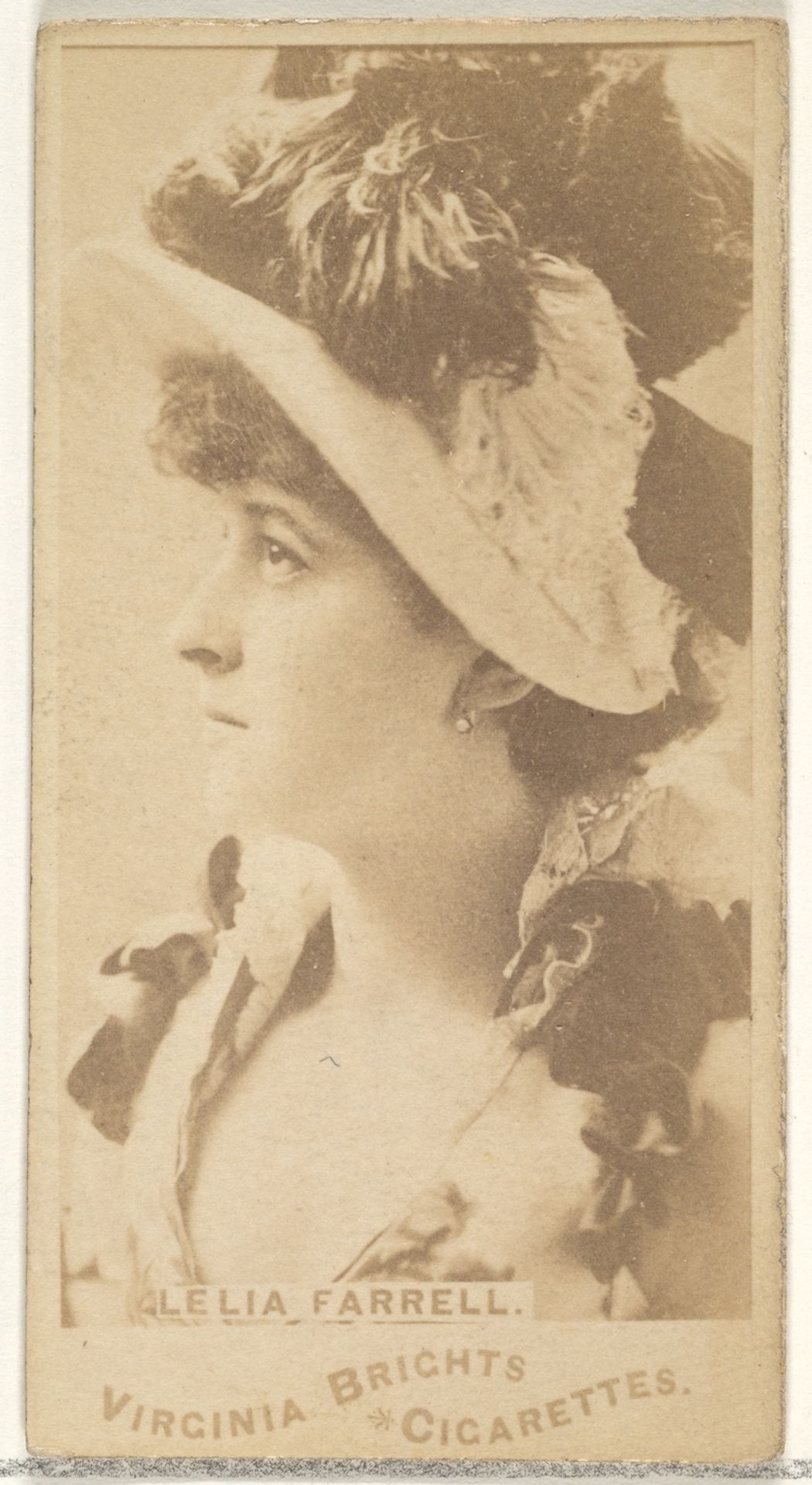 Leila Farrell, from the Actors and Actresses series (N45, Type 1) for Virginia Brights Cigarettes by Allen & Ginter
