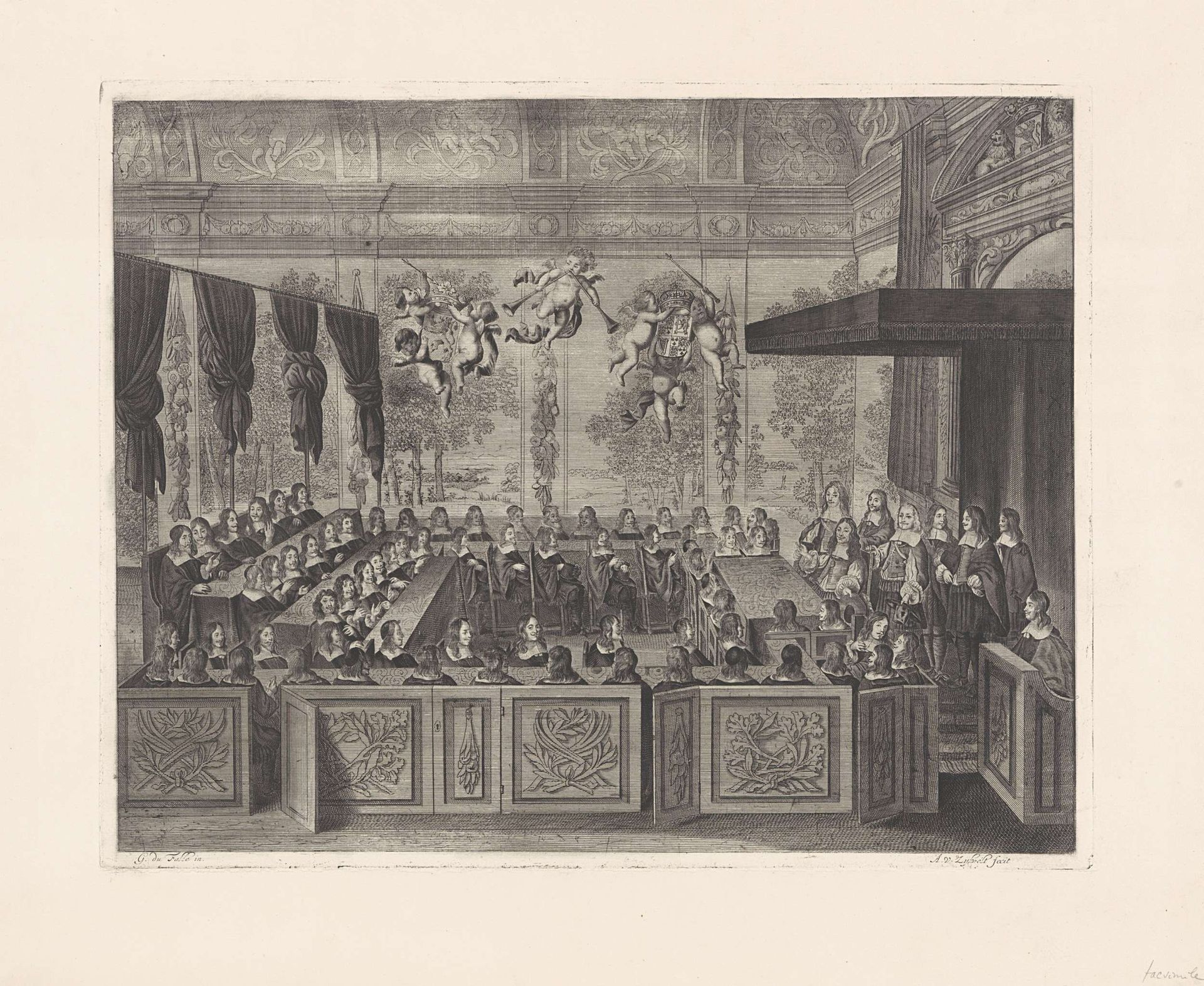 Koning Karel II van Engeland spreekt de zittende leden van de Staten-Generaal toe, 1660 by Anthony van Zijlvelt