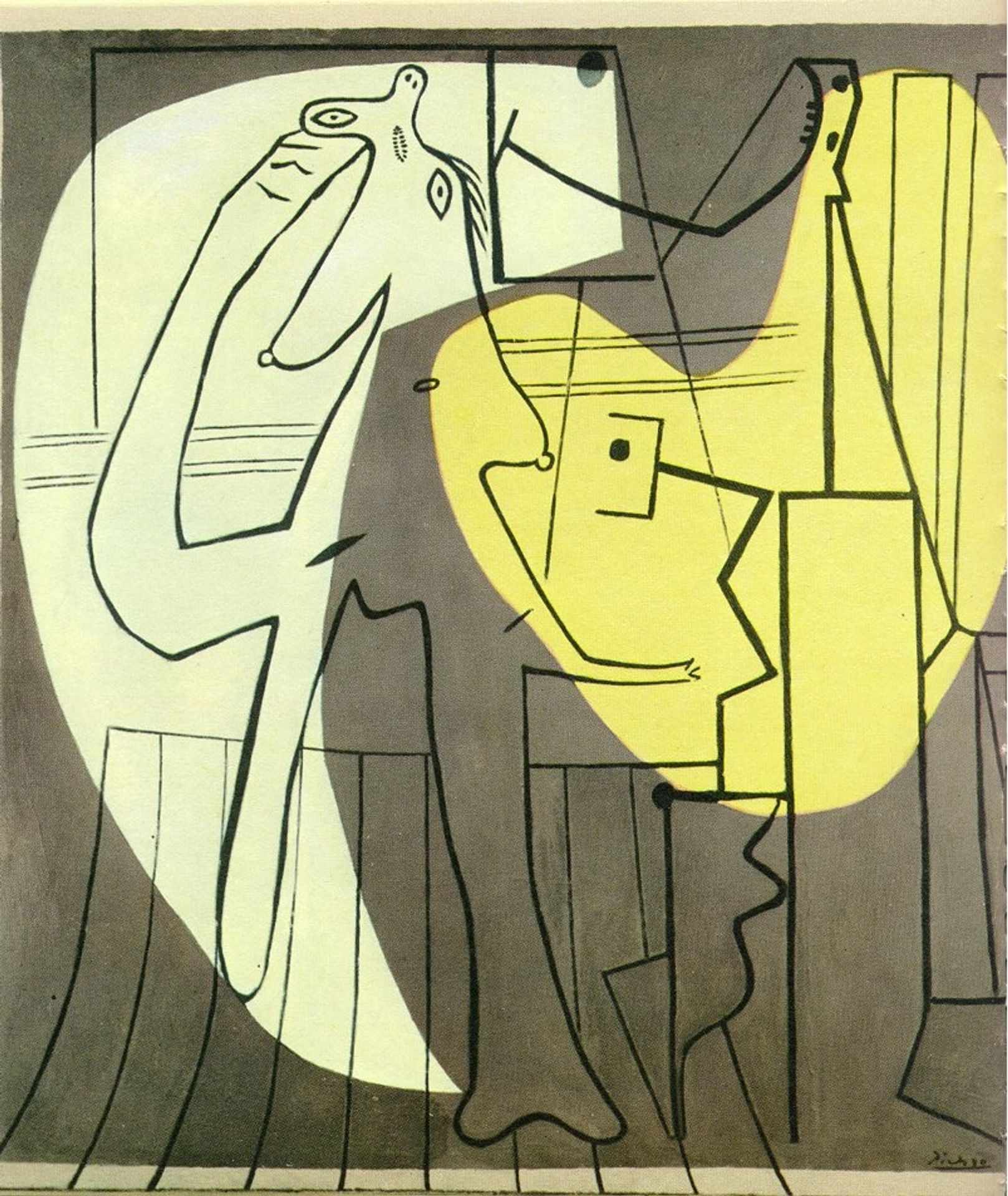 Painter and his model by Pablo Picasso