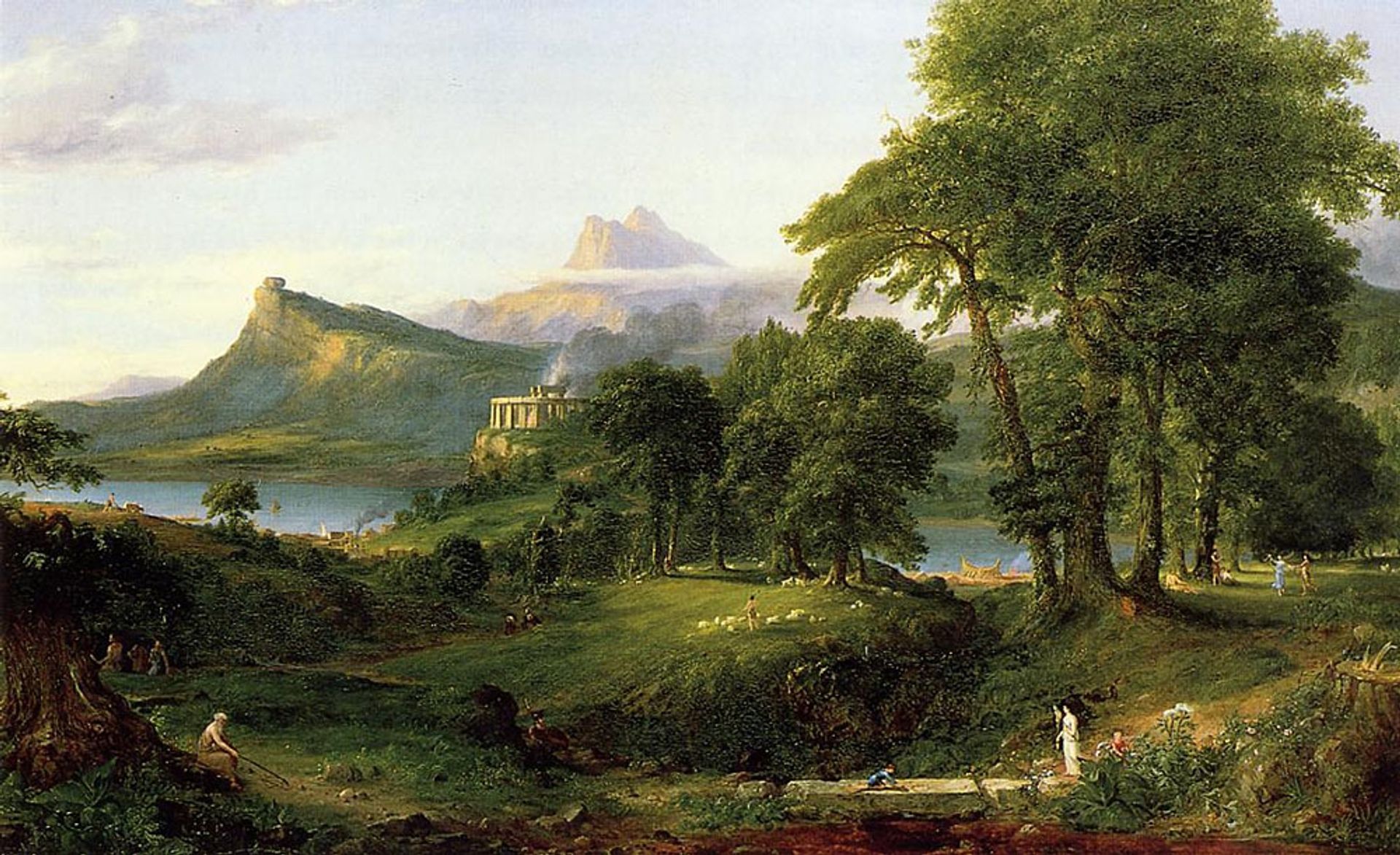 The Course of Empire: The Arcadian (Pastoral) State by Thomas Cole