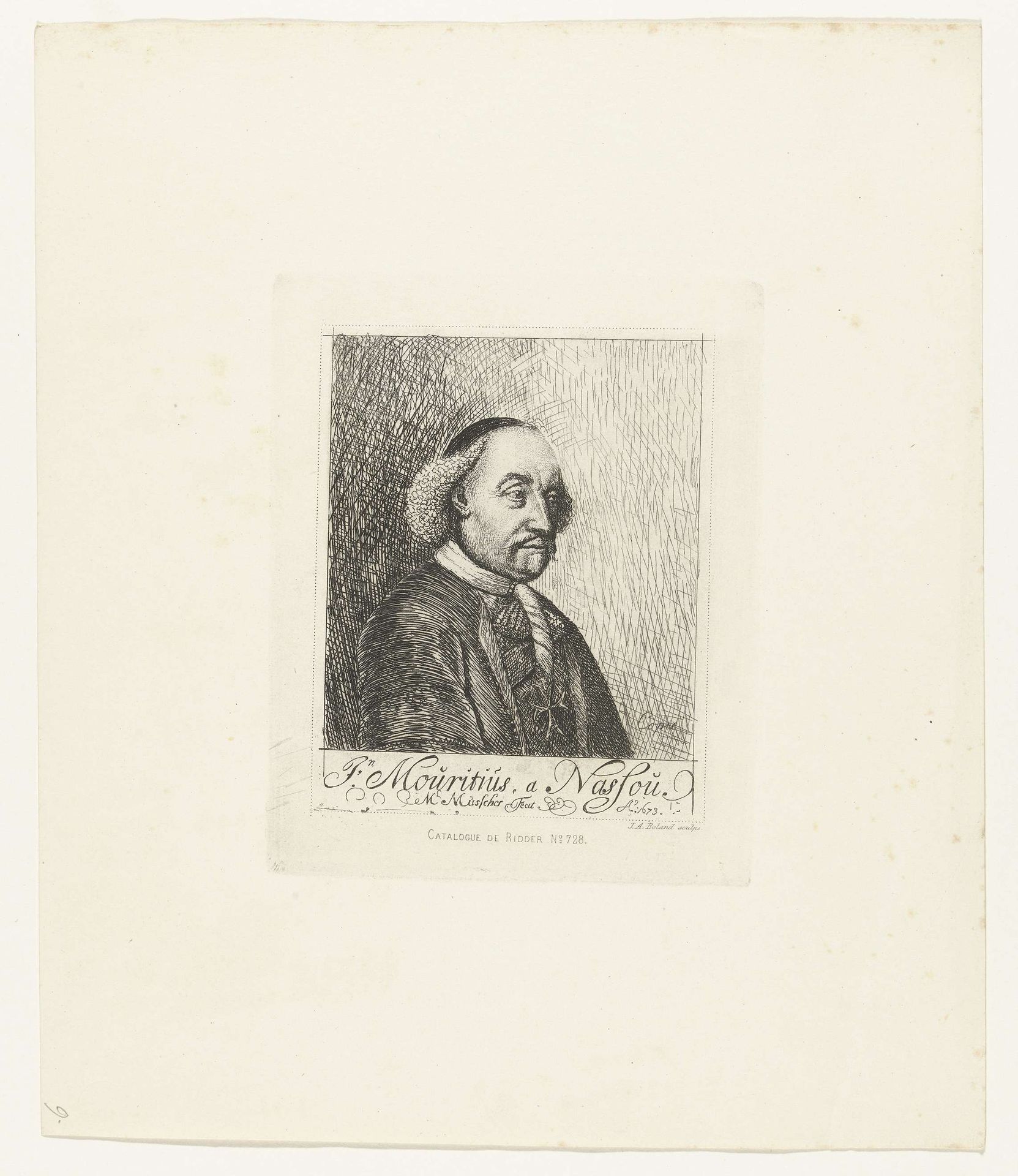 Portret van Johan Maurits, graaf van Nassau-Siegen by Johannes Arnoldus Boland