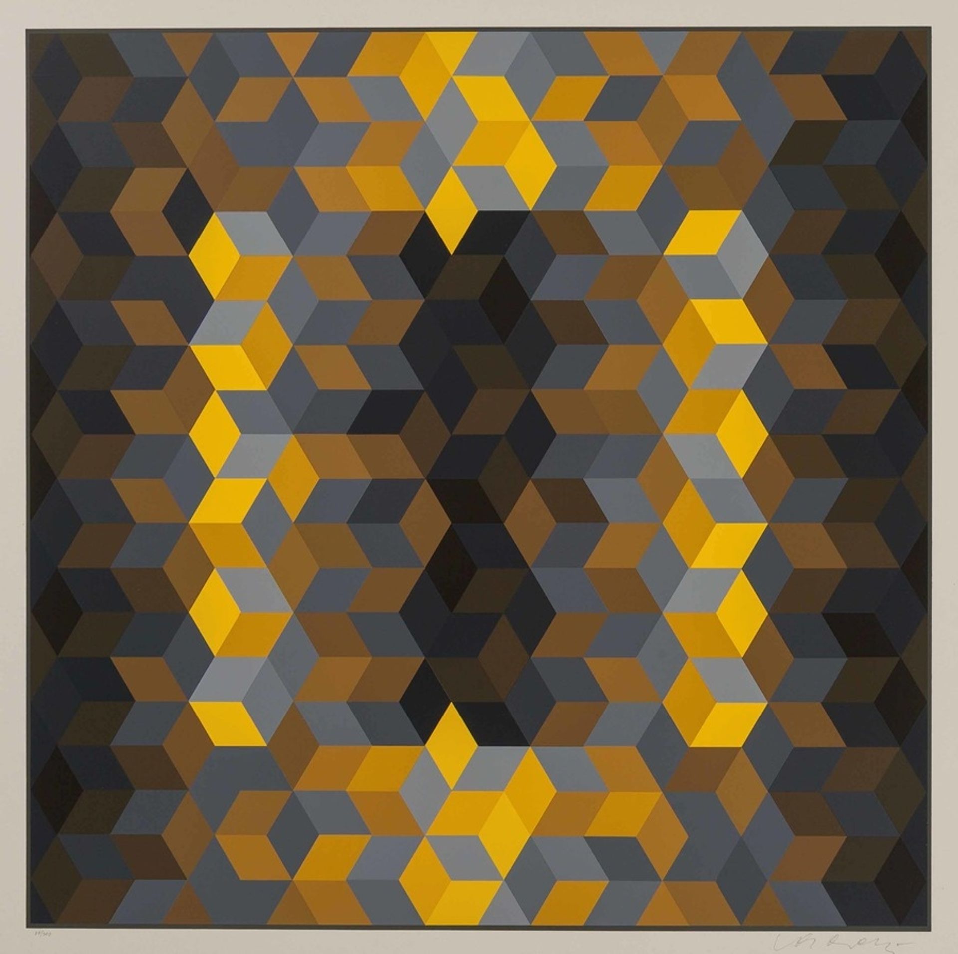 Hommage a L’Hexagone #1 by Victor Vasarely