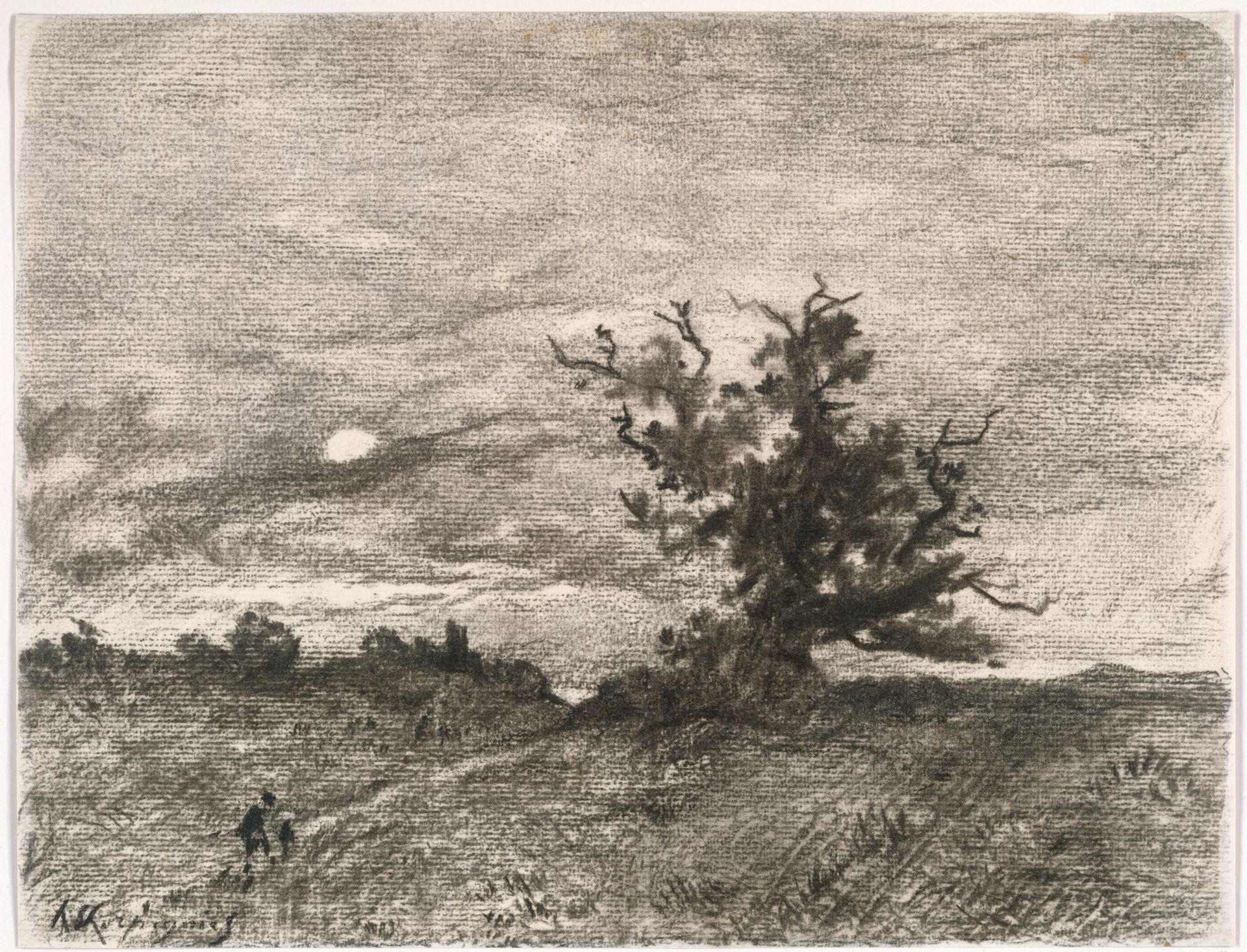 Moonlit Landscape by Henri-Joseph Harpignies