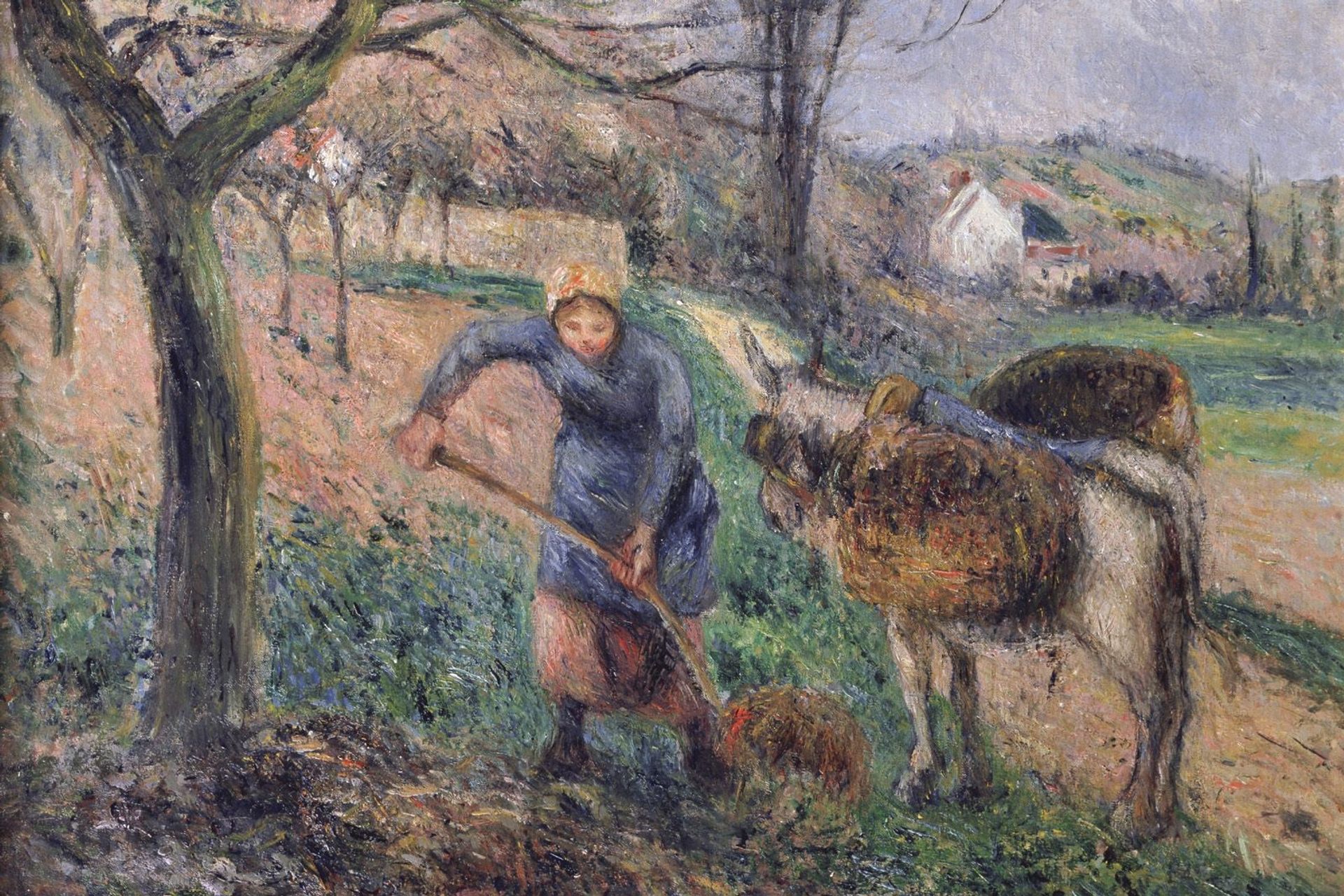 Landscape with a Donkey by Camille Pissarro