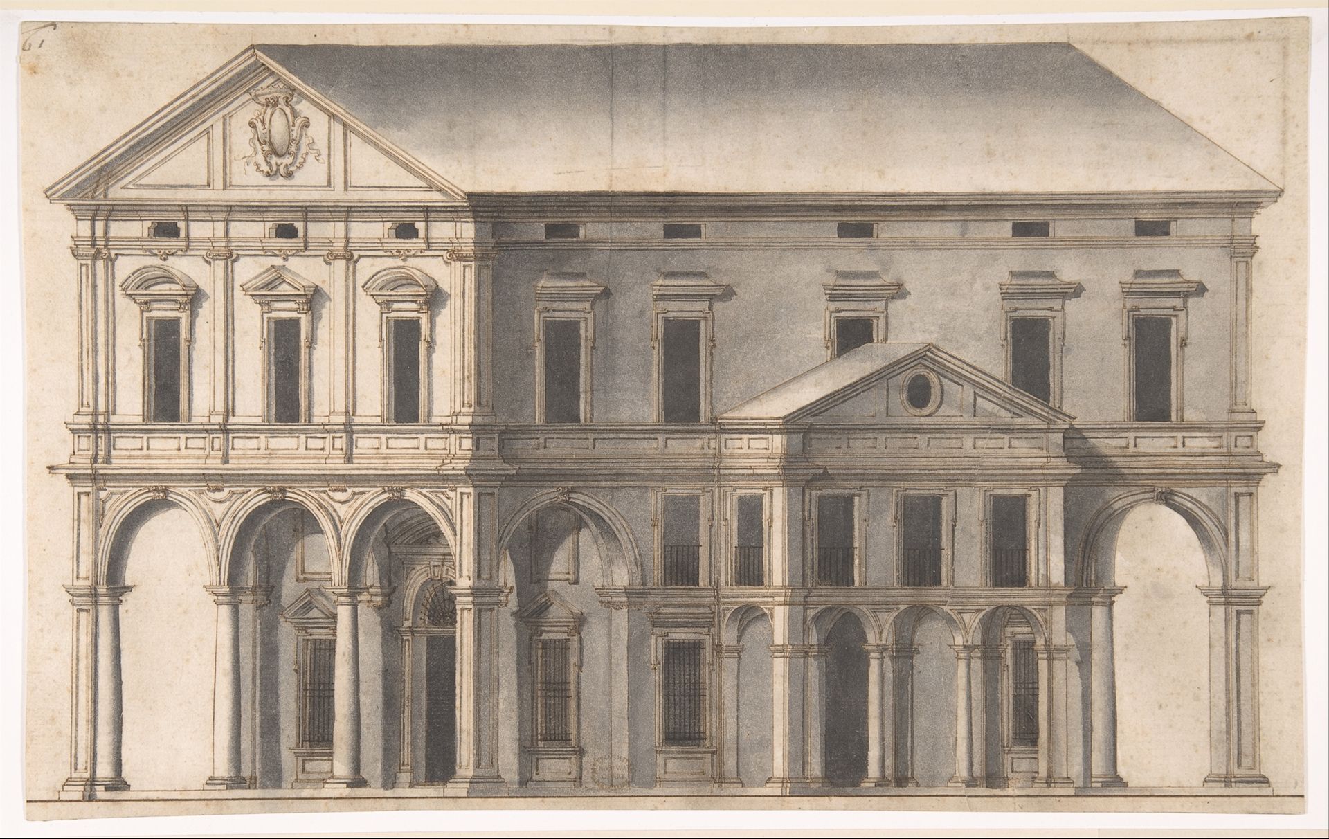 Project for a Public Building on a Square by Anonymous