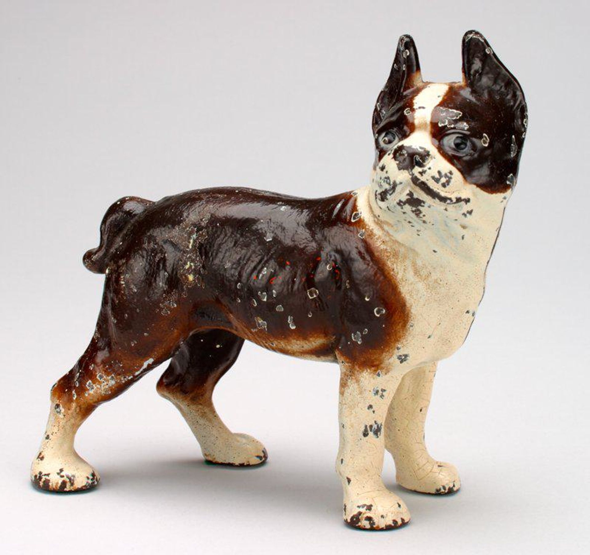 -Boston Bull Terrier- still bank by National Sewing Machine Company (Vindex Toys), 1886-1954
