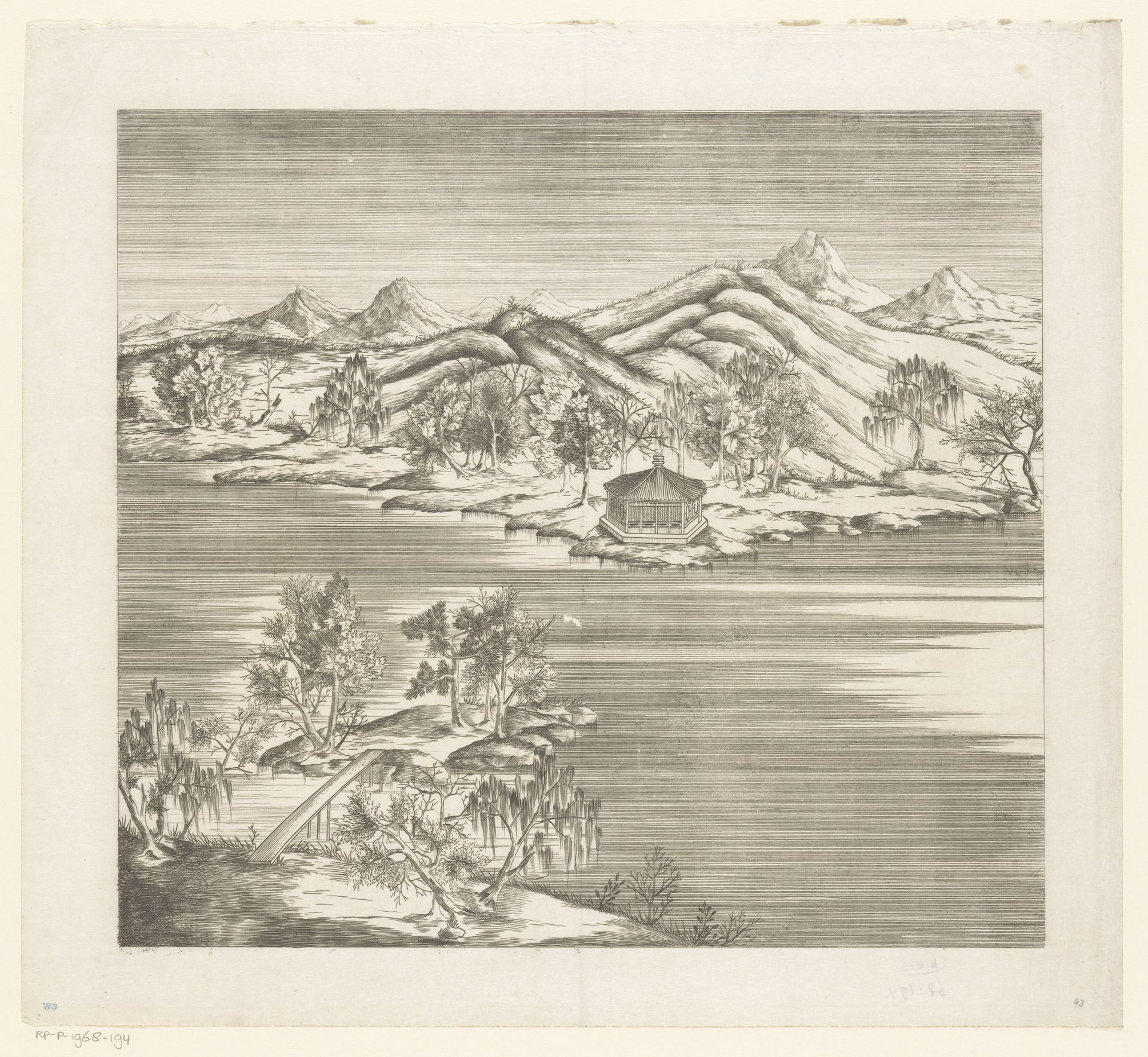 Gezicht op een deel van het keizerlijk zomerpaleis in Chengde (Jehol) te China by Matteo Ripa