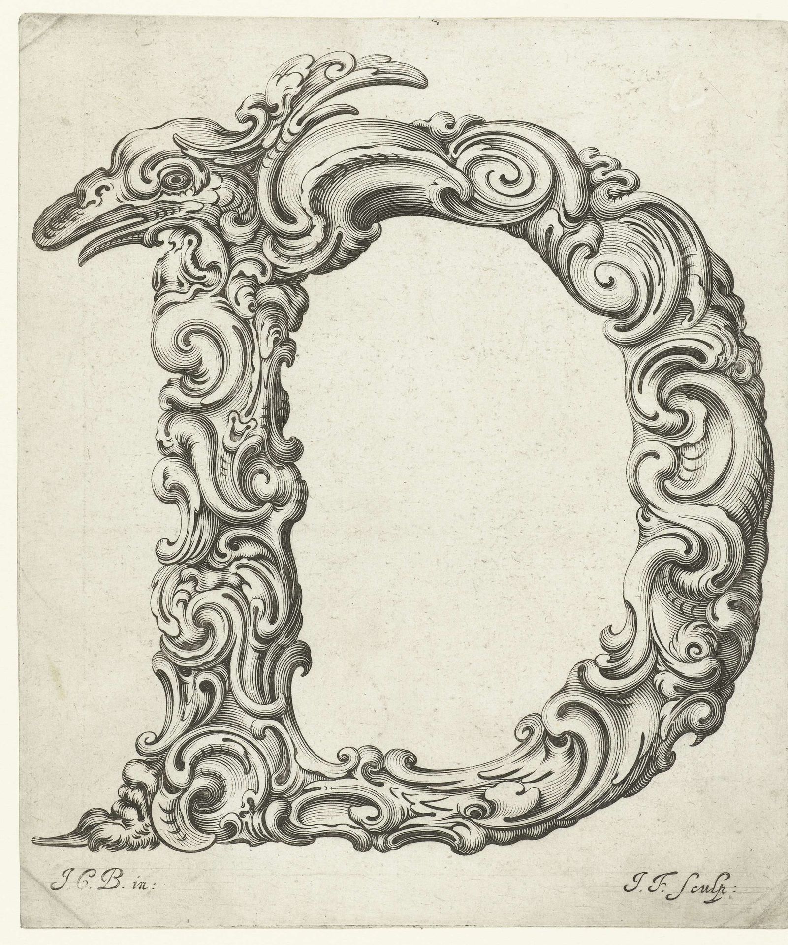 Letter D by Jeremias Falck