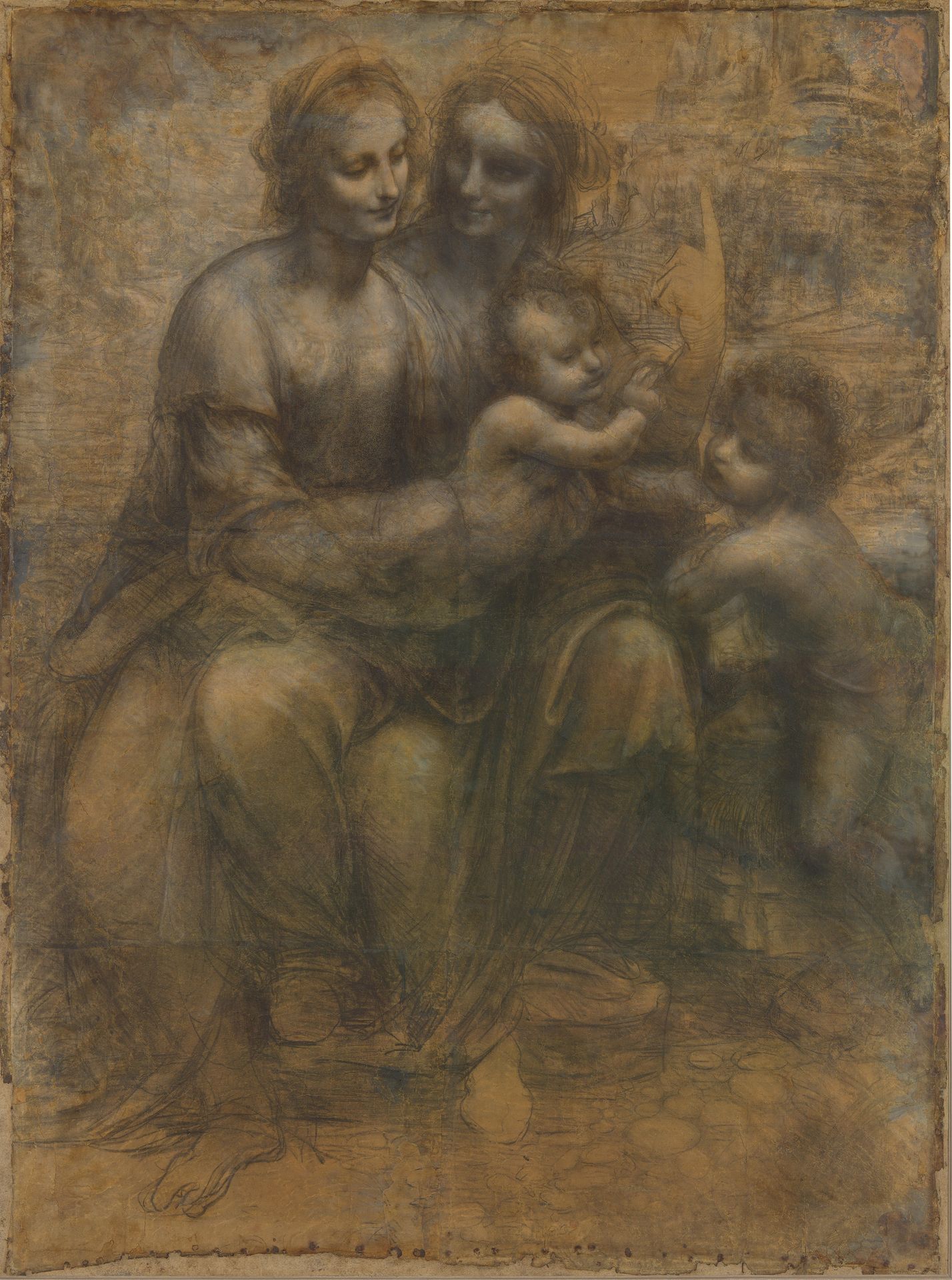 The Virgin and Child with Saint Anne and Saint John the Baptist by Leonardo da Vinci