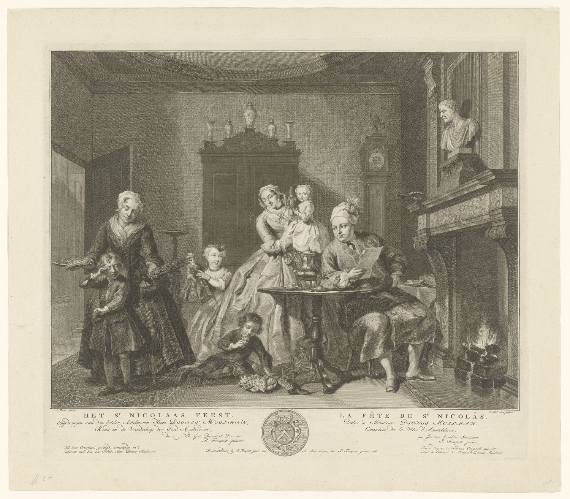 Sint Nicolaasfeest by Jacob Houbraken