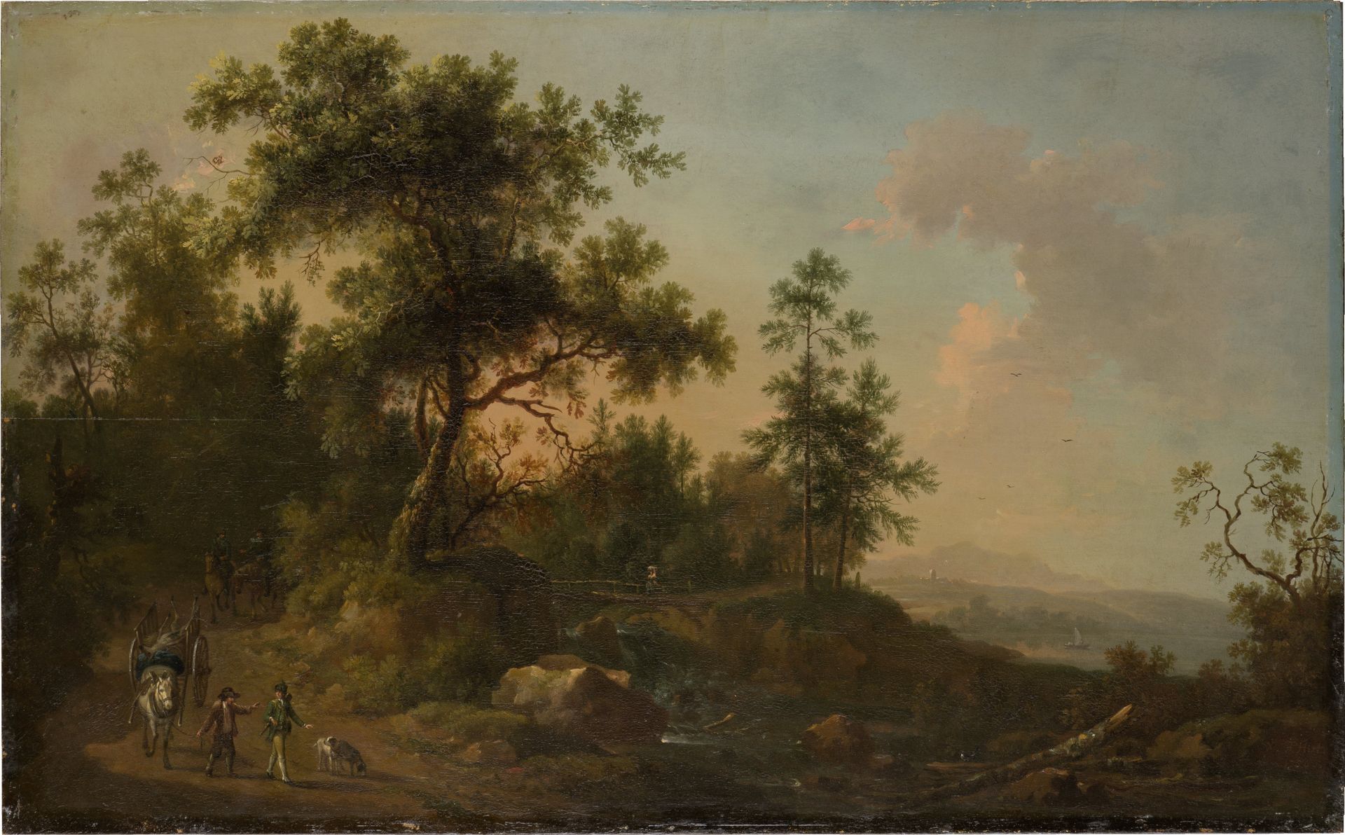 A Horsecart Leaving a Forest by Friedrich Wilhelm Hirt