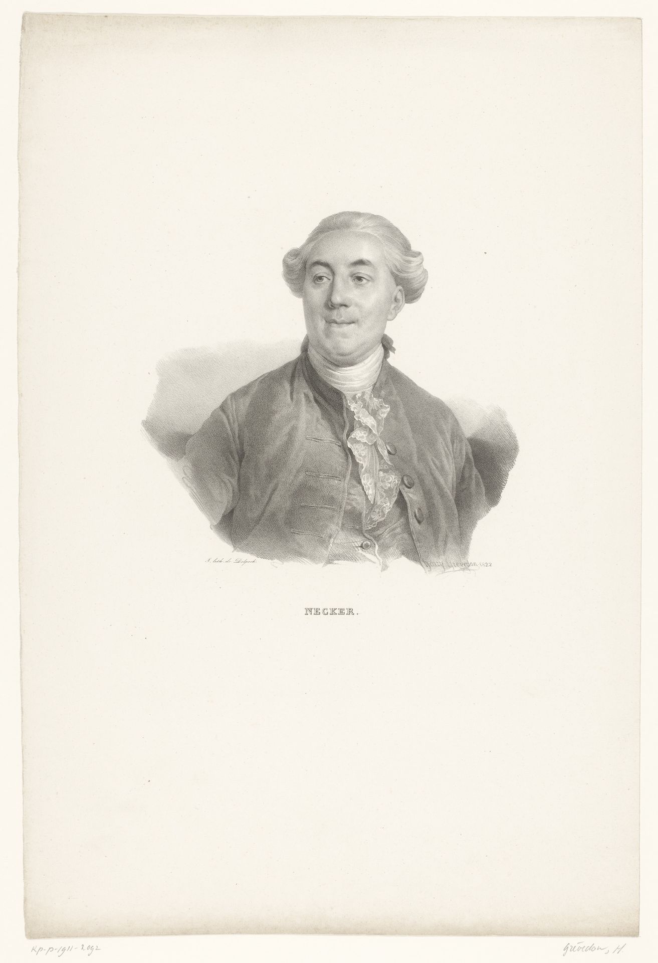 Portret van Jacques Necker by Henri Grevedon