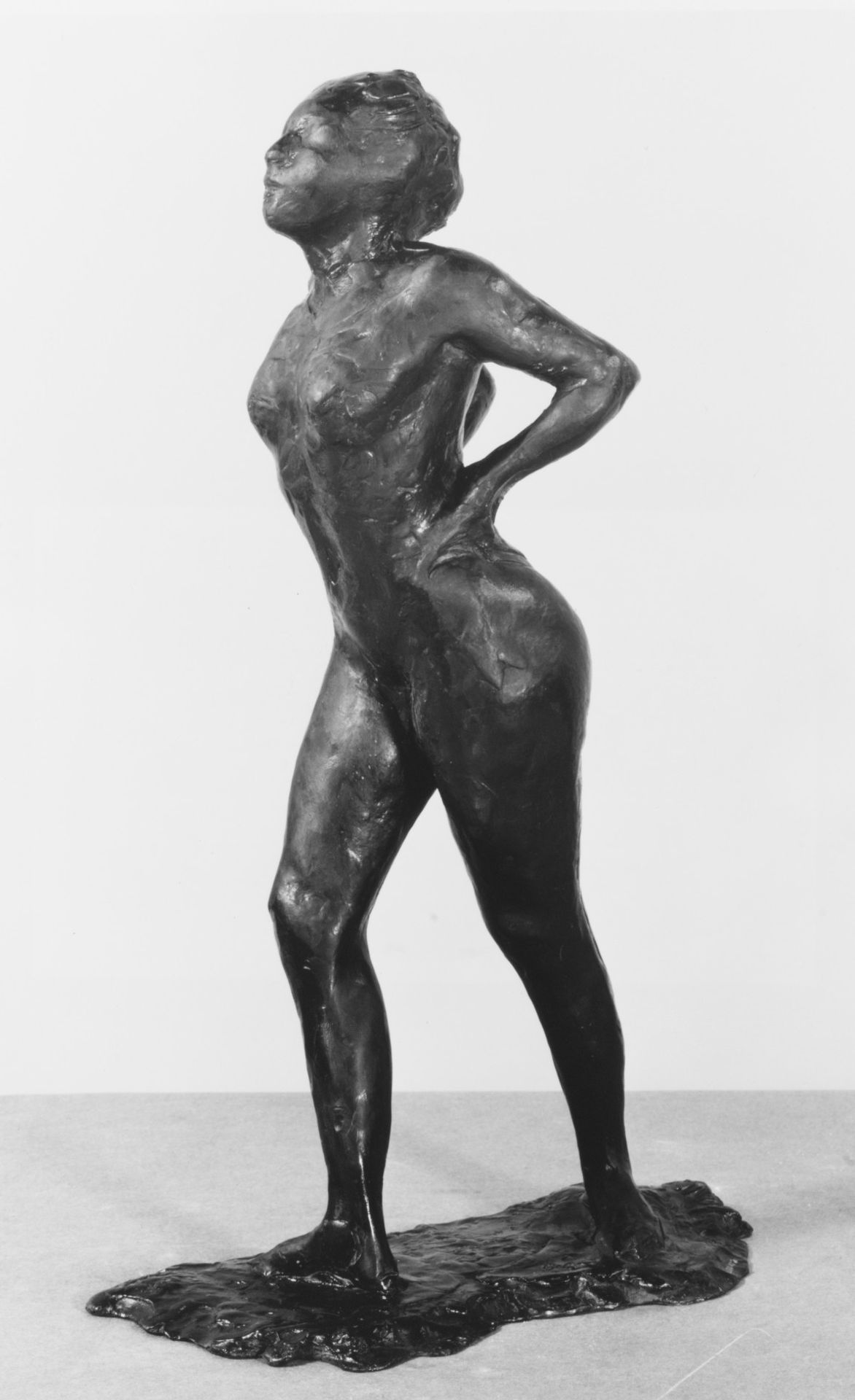 Dancer at Rest, Hands Behind Her Back, Right Leg Forward by Edgar Degas