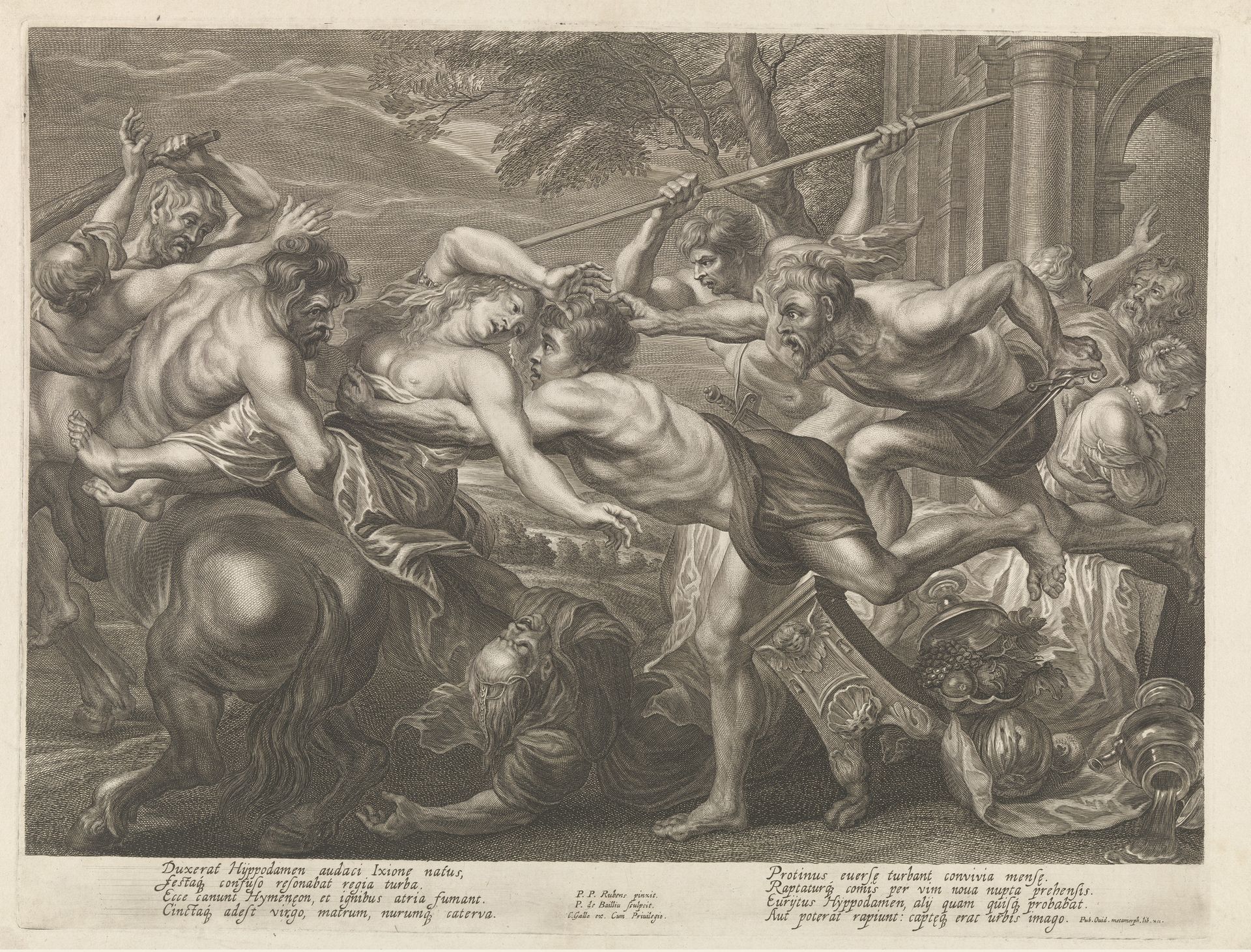 Ontvoering van Hippodamea by Pieter de Bailliu