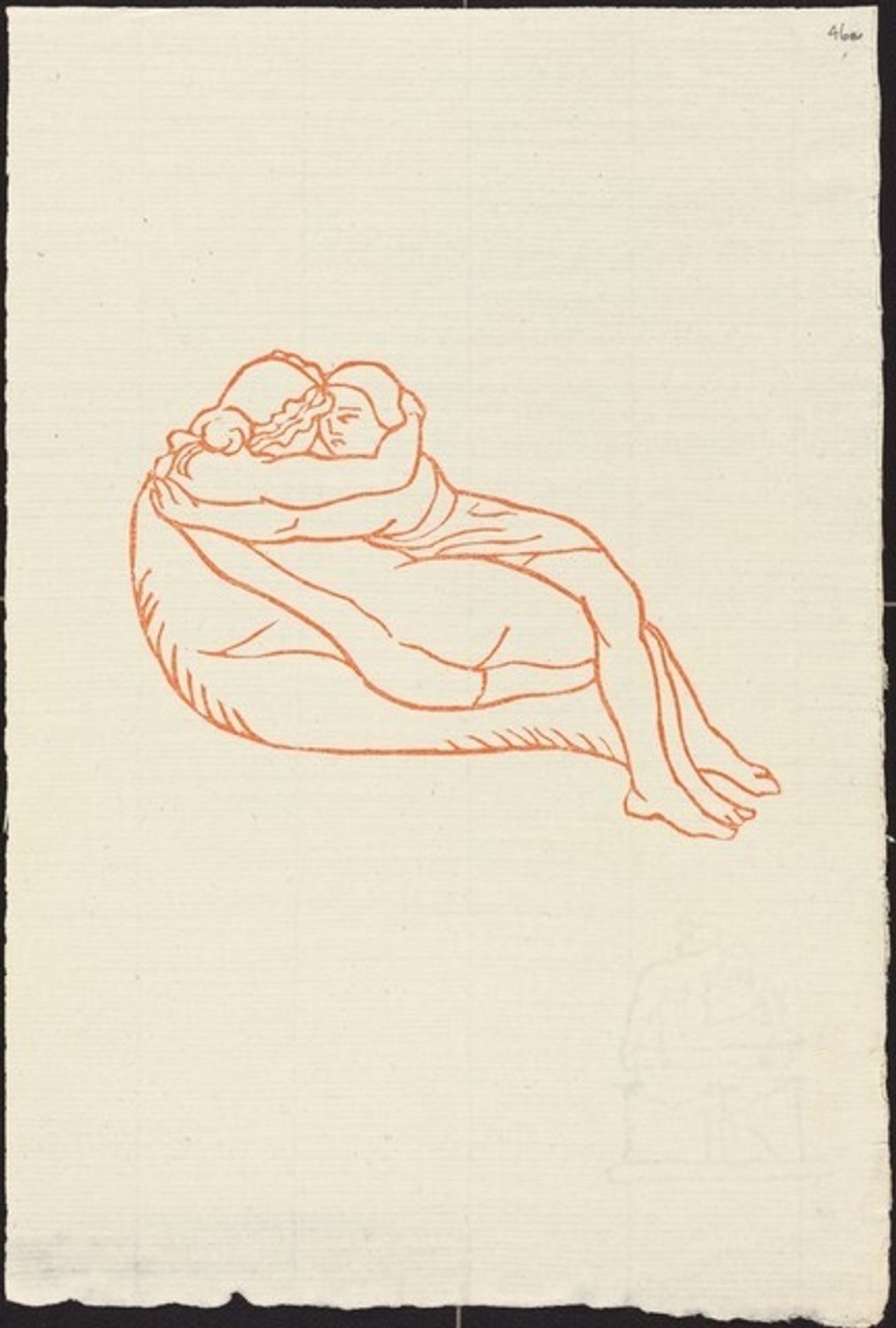 Fourth Book: Daphnis and Chloe Lying Together, Third Variant (Daphnis et Chloe couches ensemble, troisieme variante) by Aristide Maillol