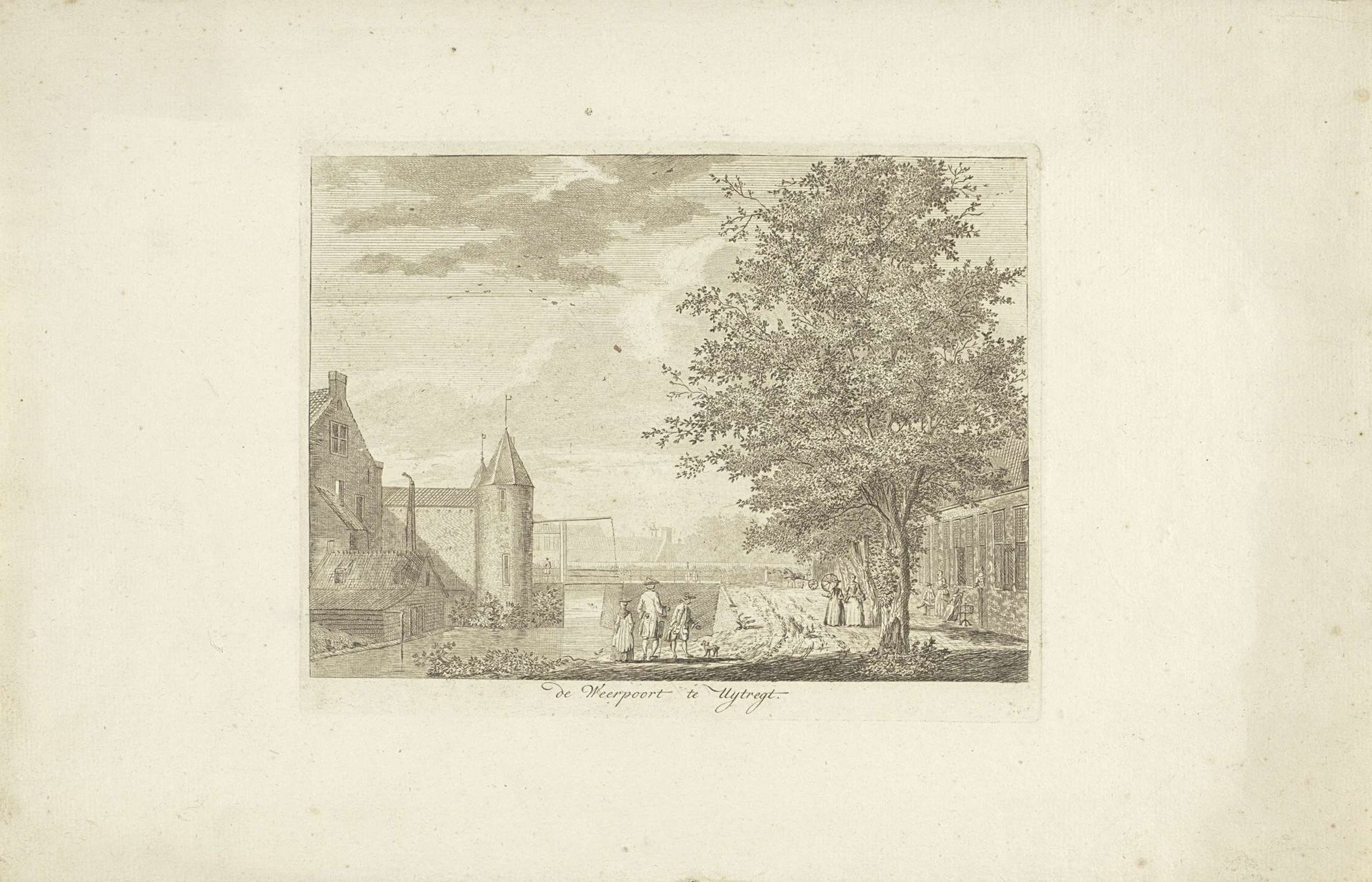 Gezicht op de Weerdpoort te Utrecht by Hendrik Spilman