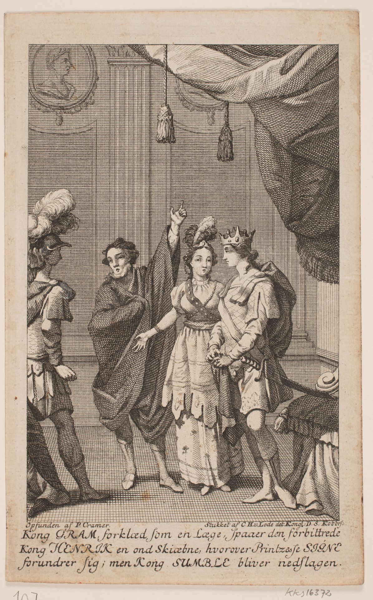 Illustration til N. K. Bredal, "Gram og Signe" by Odvardt Helmoldt de Lode