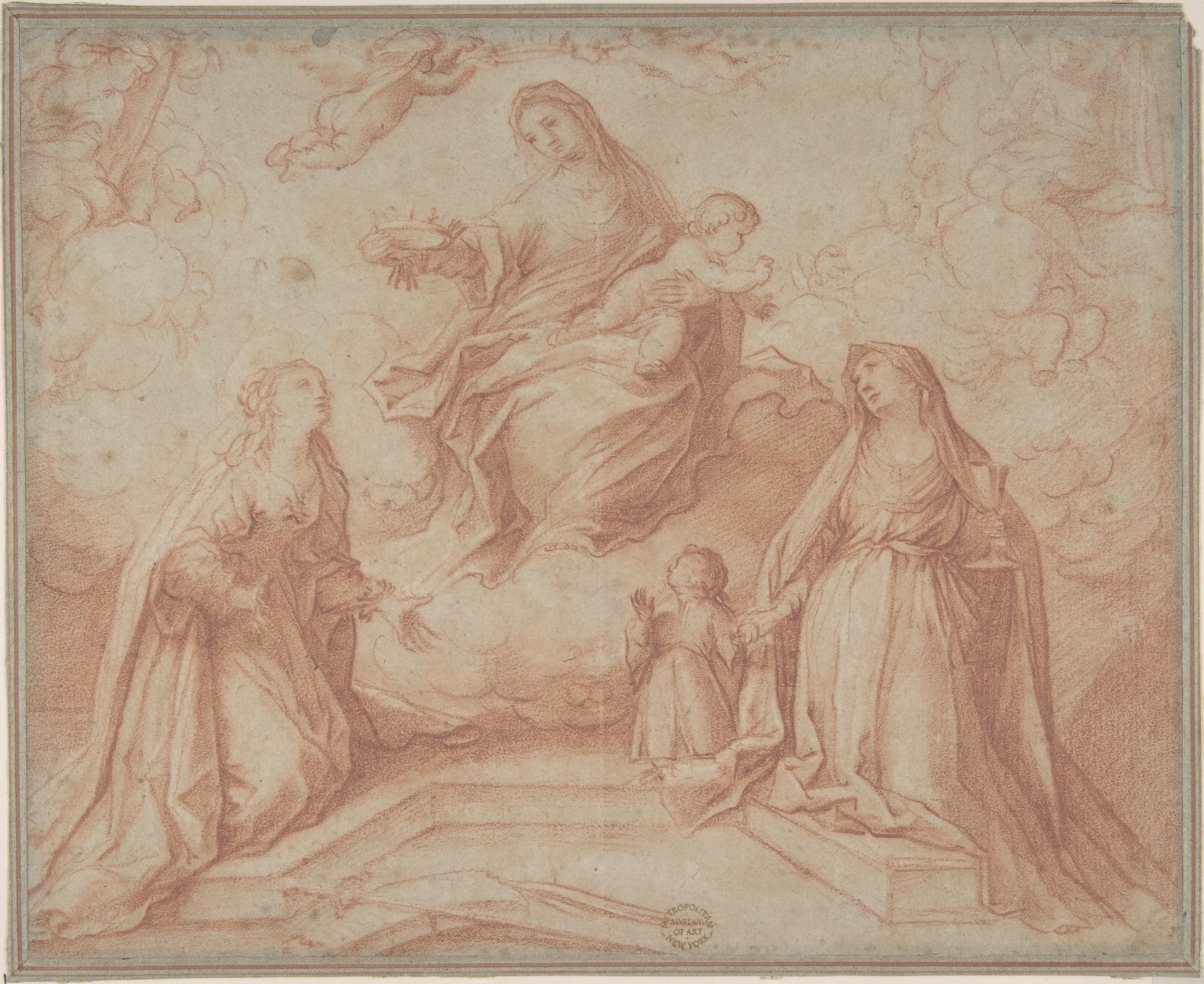 Madonna and Child with Saints by Anonymous