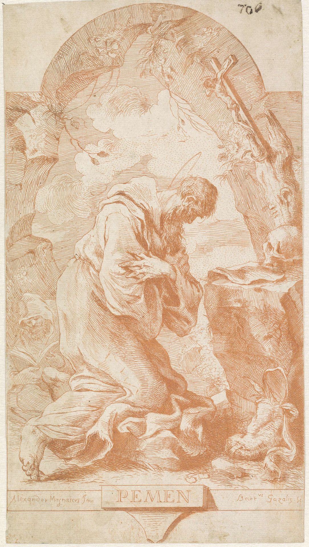 De heilige Hieronymus by Bartolomeo Gazalis