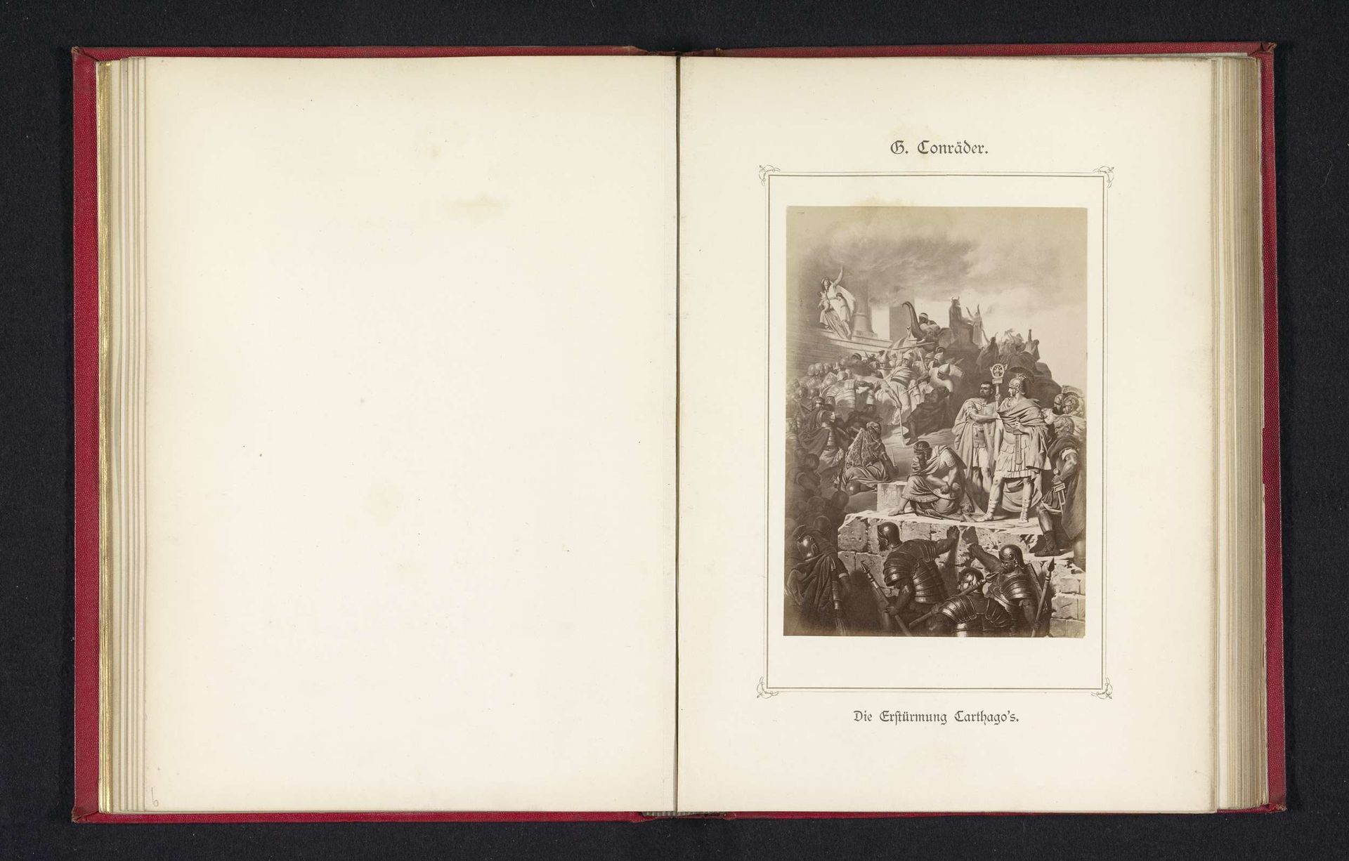 Fotoreproductie van een schilderij, voorstellende de belegering van Carthago by Anonymous