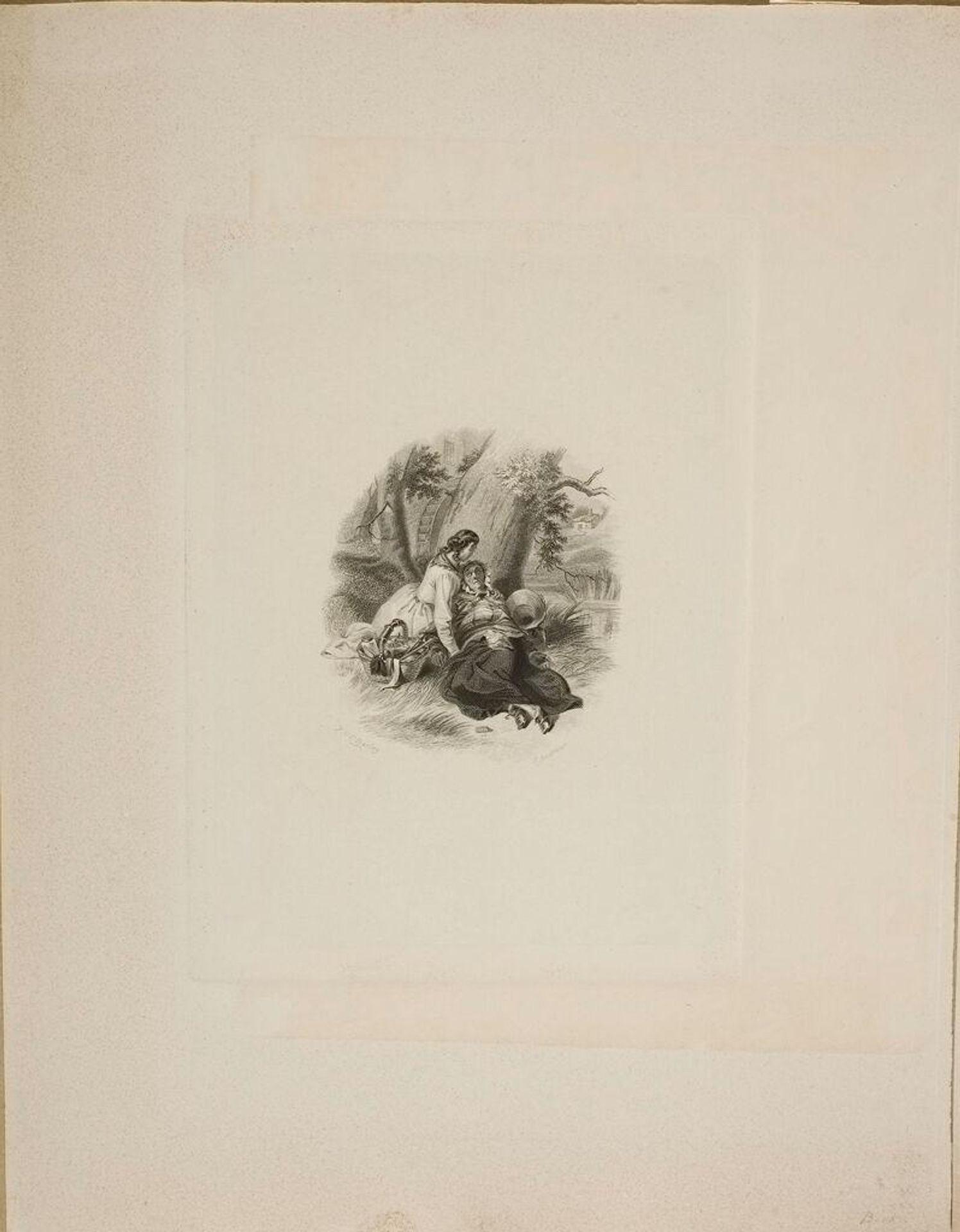 Old Woman Reclining at Foot of Tree by Joseph Andrews