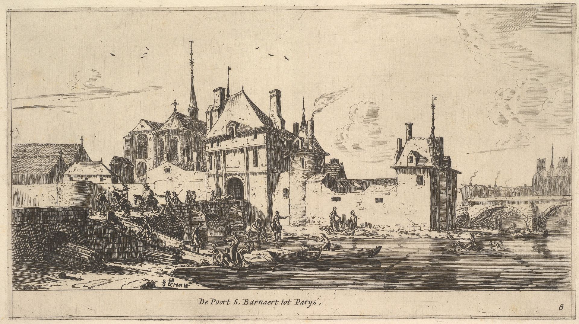 The Entrance Gate of St. Bernard in Paris by Reinier Nooms