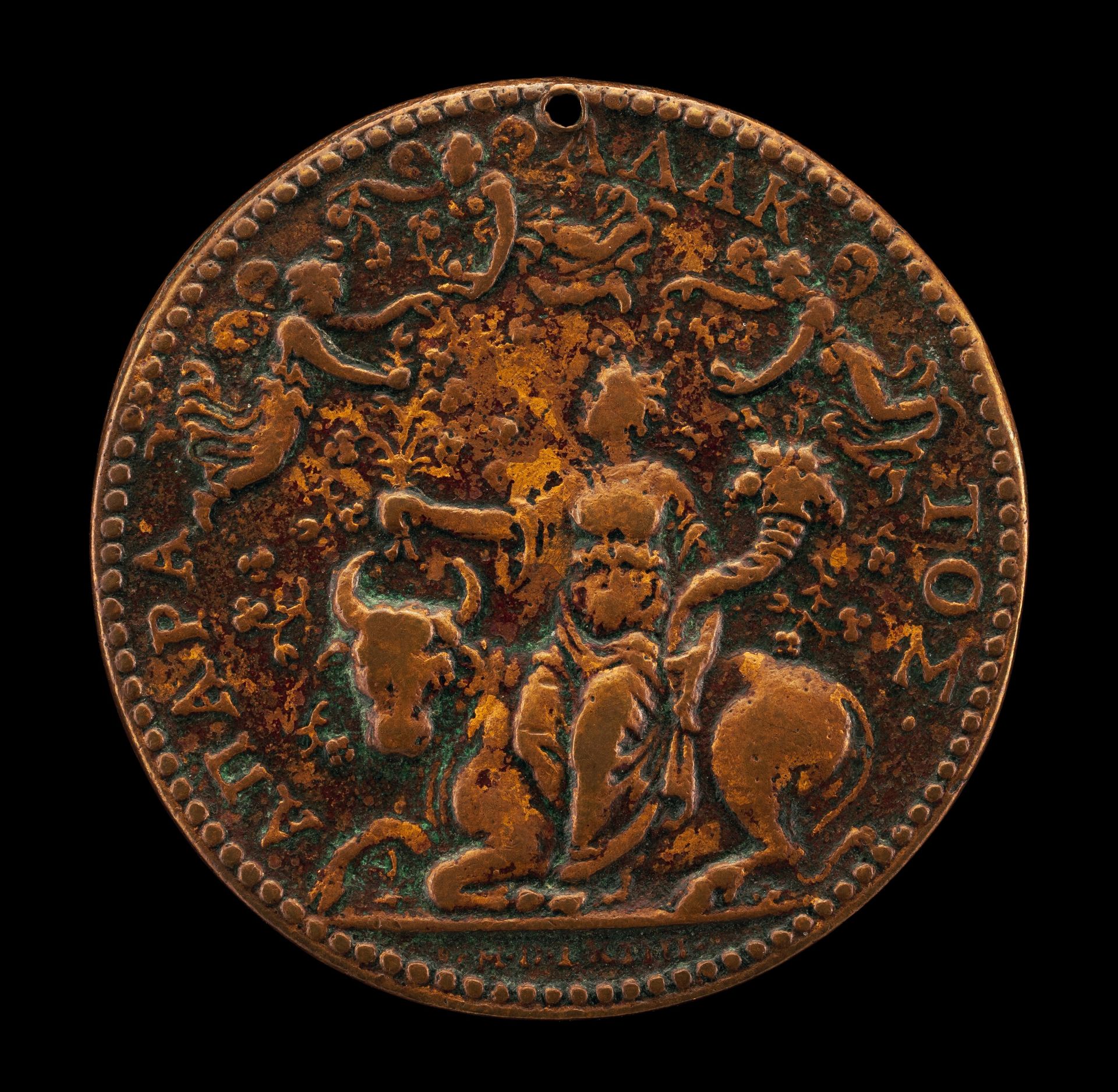 Allegory of Peace(?), with Abundance Seated on a Bull and Psyches Flying About [reverse] by Gianpaolo Poggini