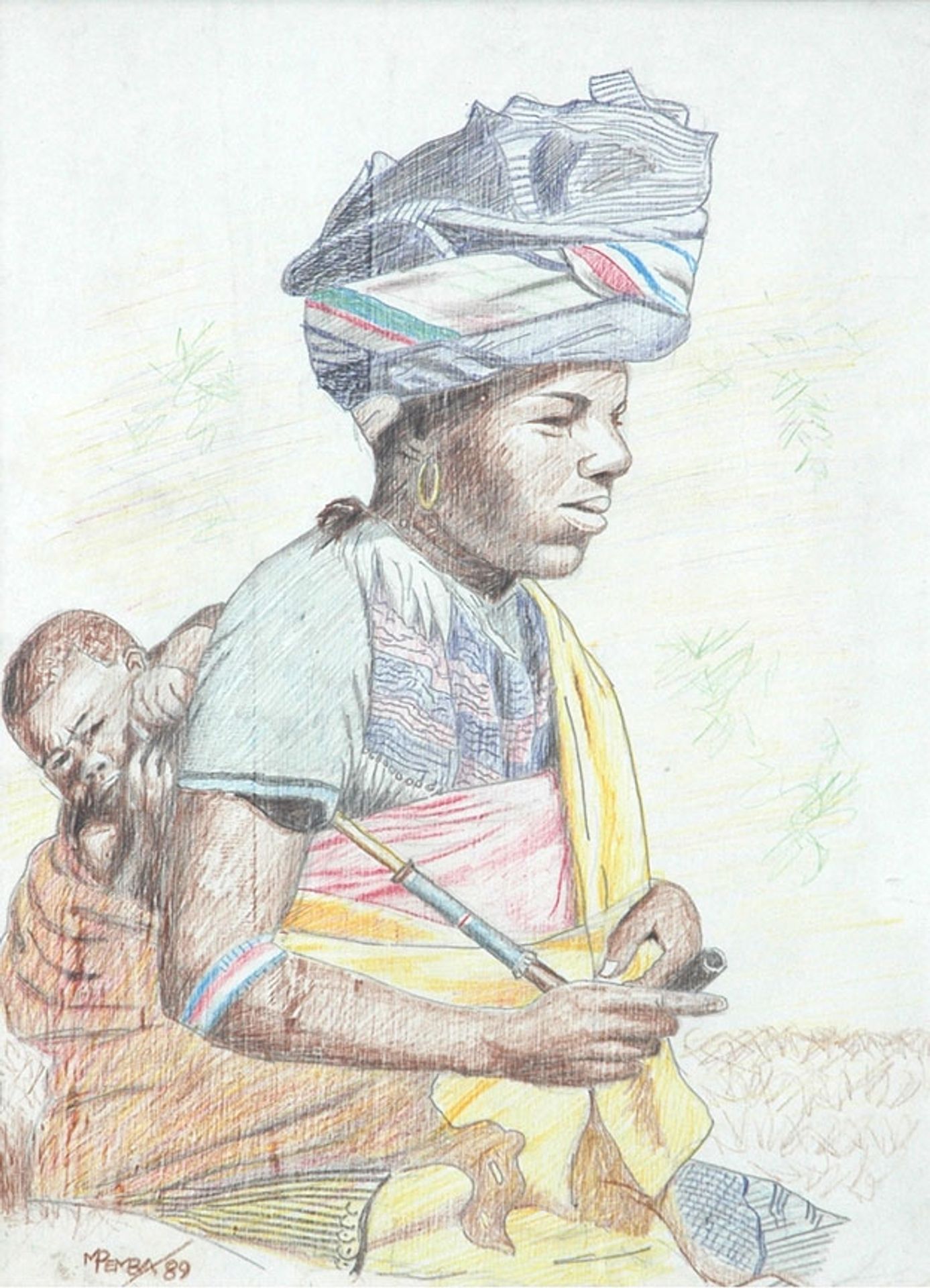 Mother with baby by George Pemba