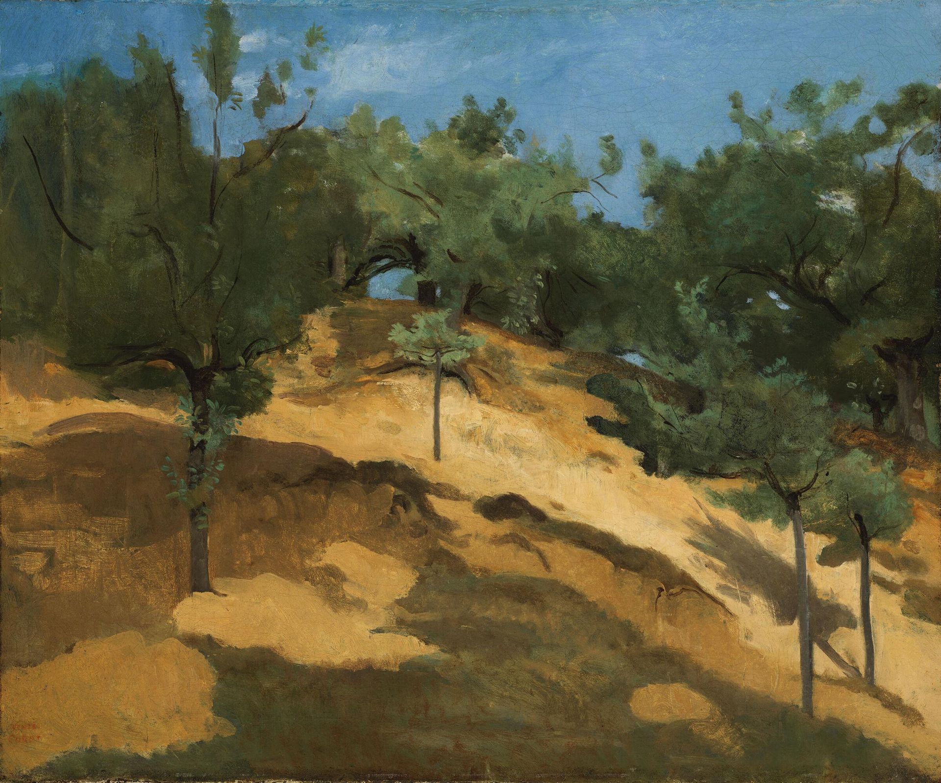 Apple Trees on a Hillside near Saint-LÃ´ by Camille Corot