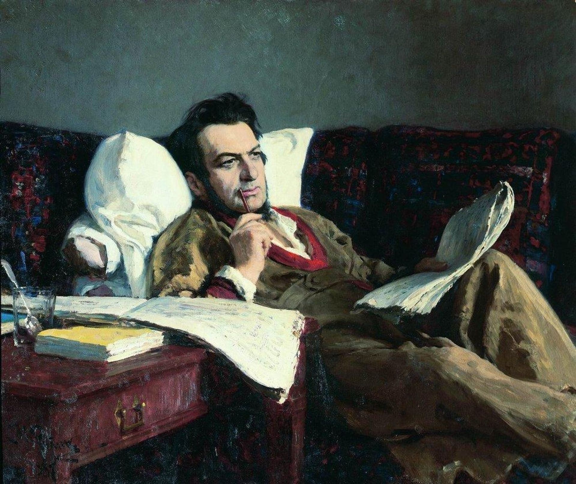 Portrait of the Composer Mikhail Glinka by Ilya Repin