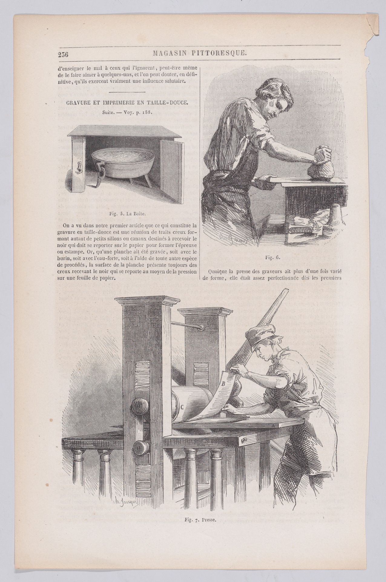 Engraving and Intaglio Printing, from "Le Magasin Pittoresque" by Charles Jacque