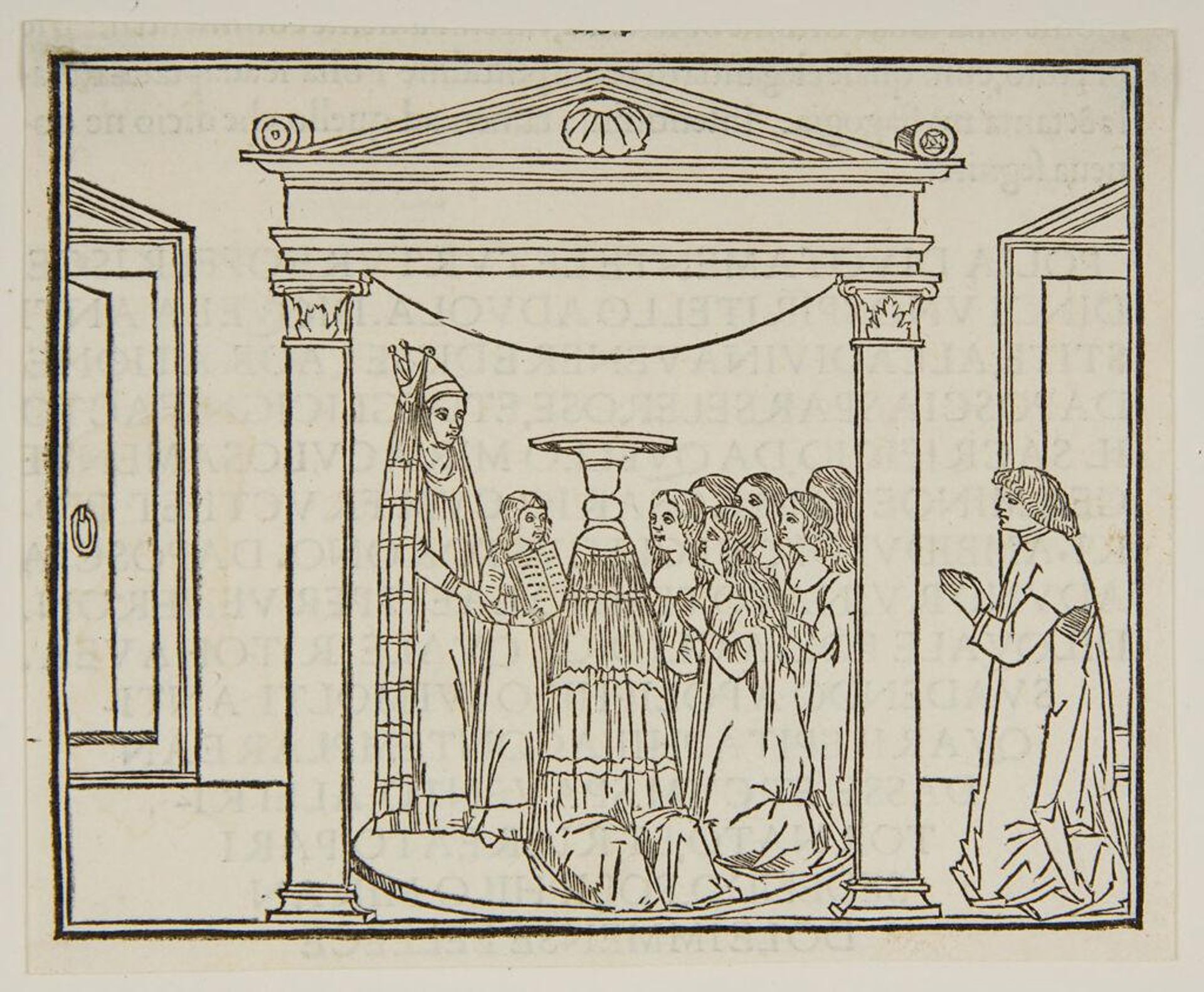Continuation of the Ceremony in the Temple of Venus (fol. o iiii recto) by Anonymous