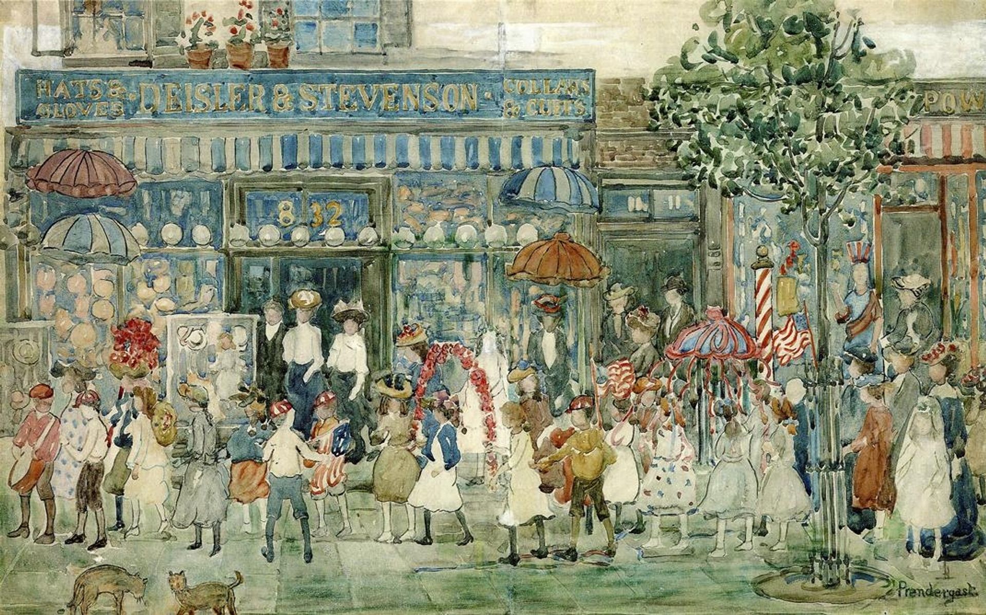 Columbus Circle (New York) by Maurice Prendergast
