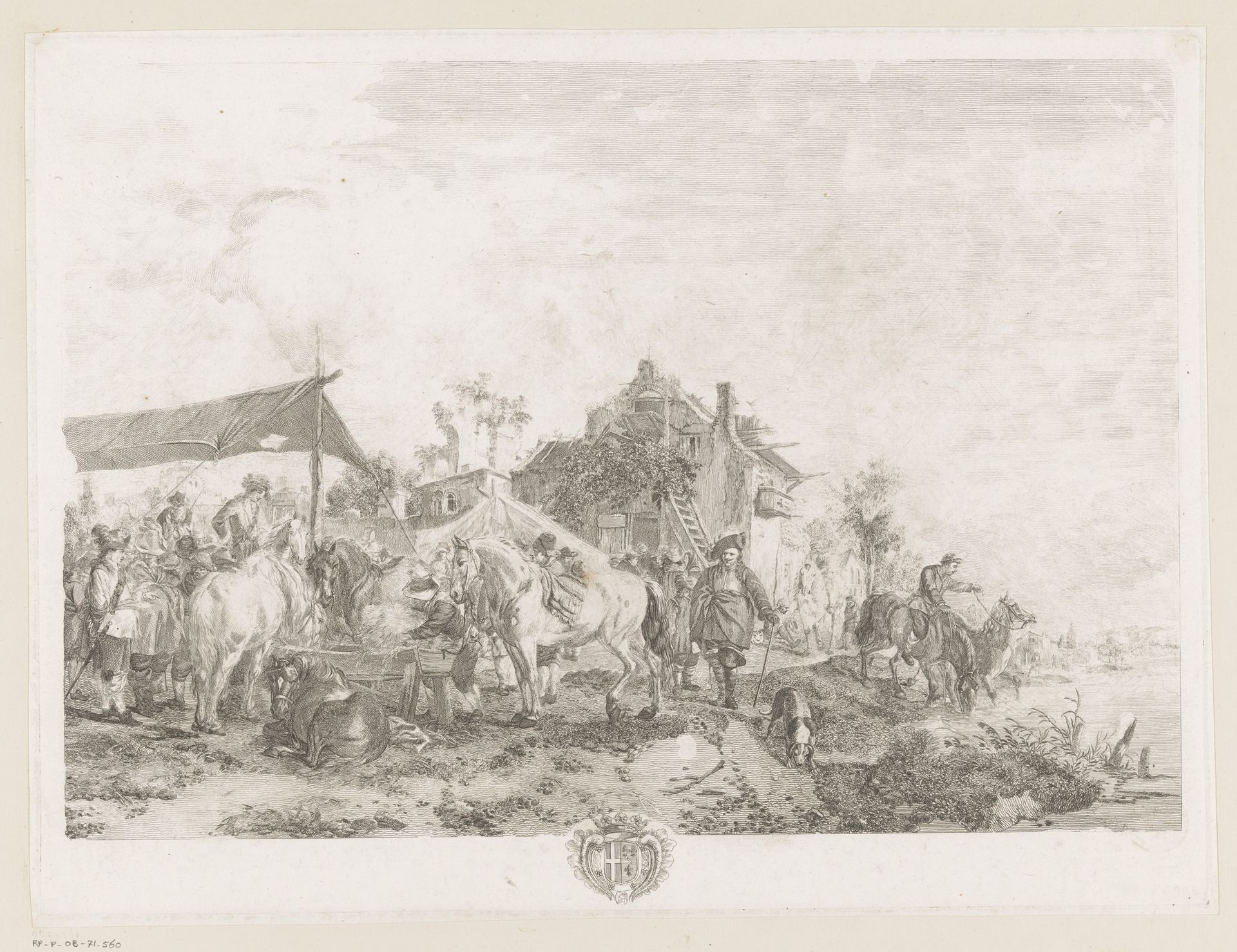 Paardenmarkt by Jean Moyreau