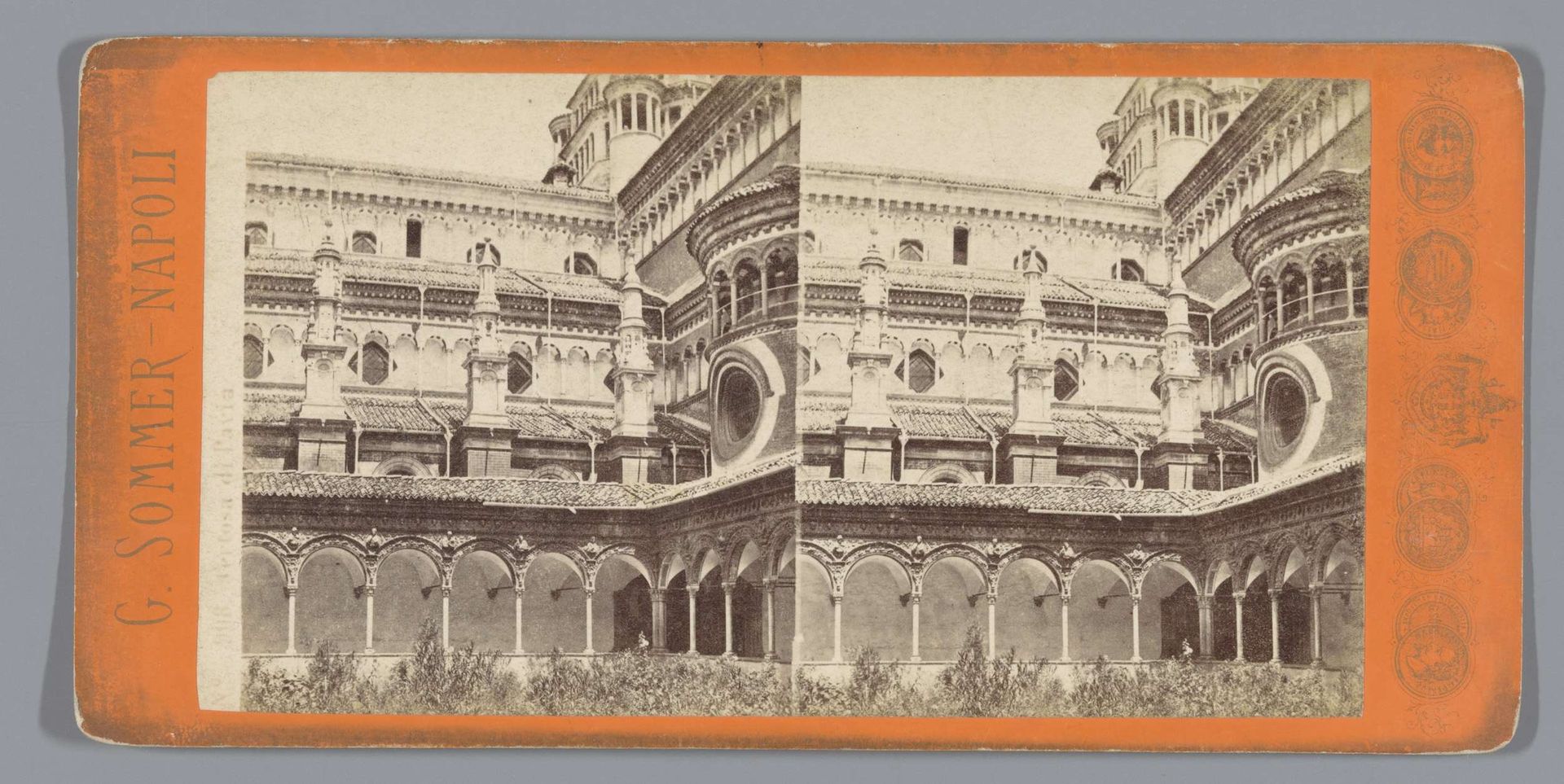Gezicht op het Certosa di Pavia by Giorgio Sommer