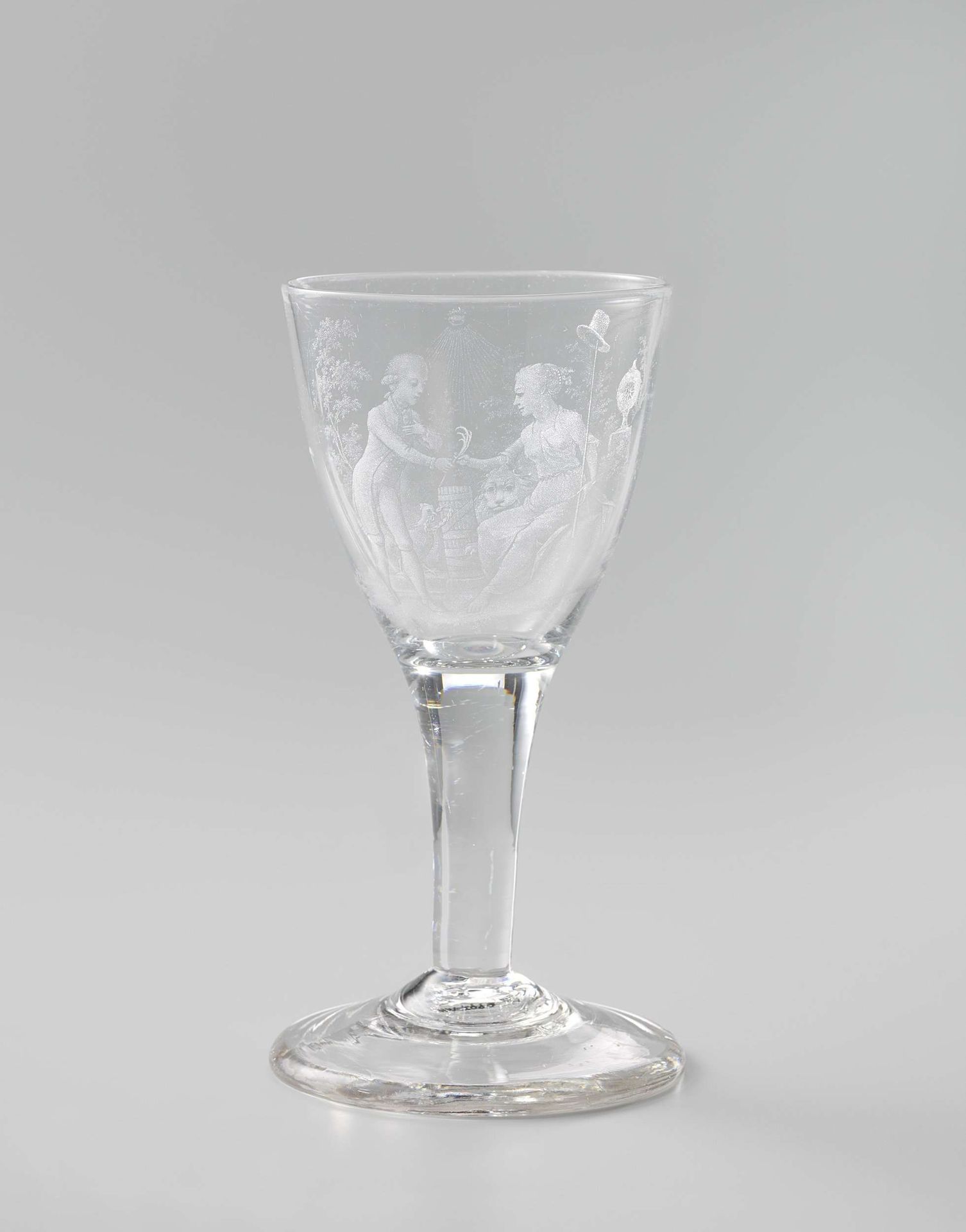 Wine glass with a depiction of the alliance between the Batavian Republic and the French Republic
 by Anonymous