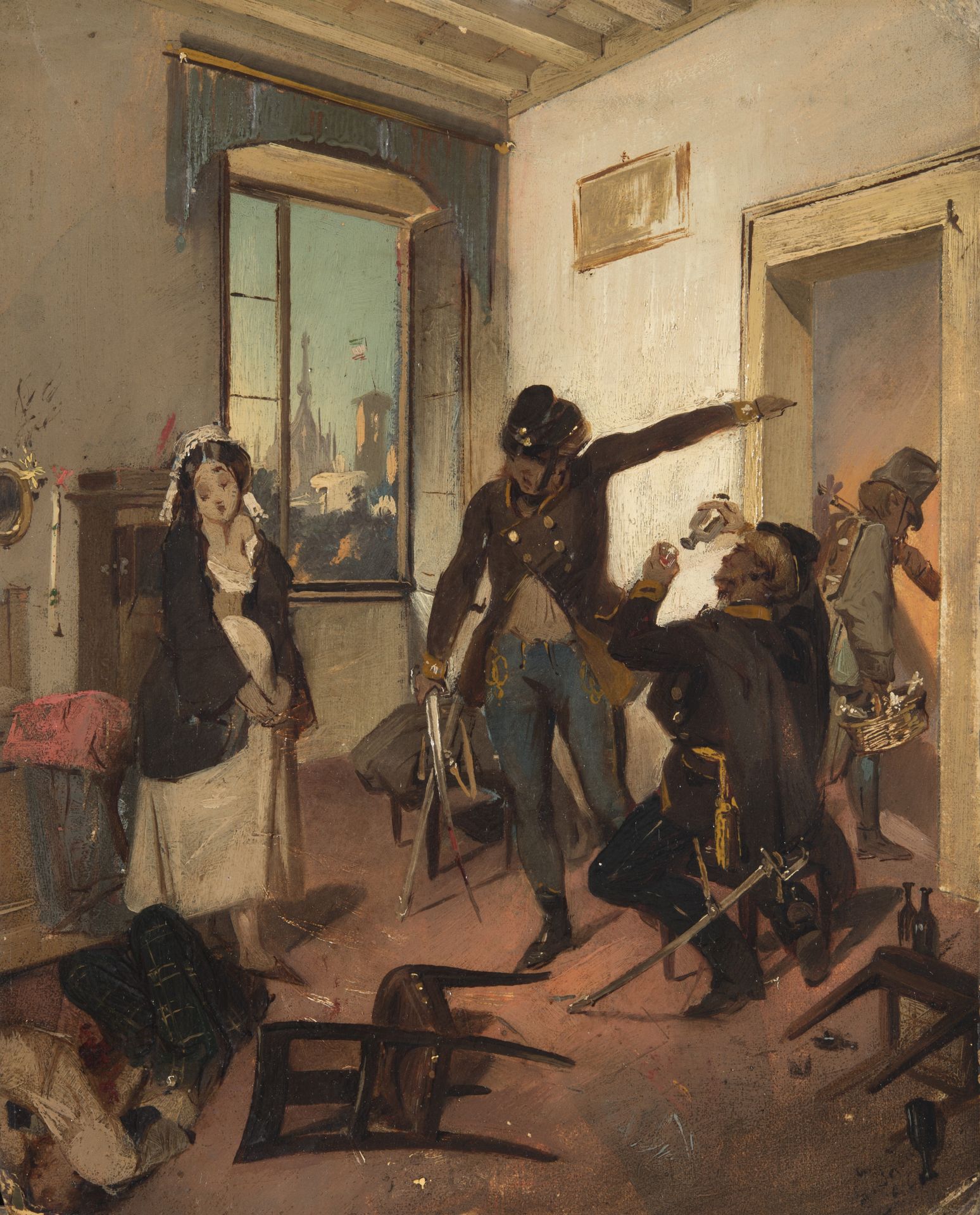 The marchion of gamb avert (sketch) by Gerolamo Induno