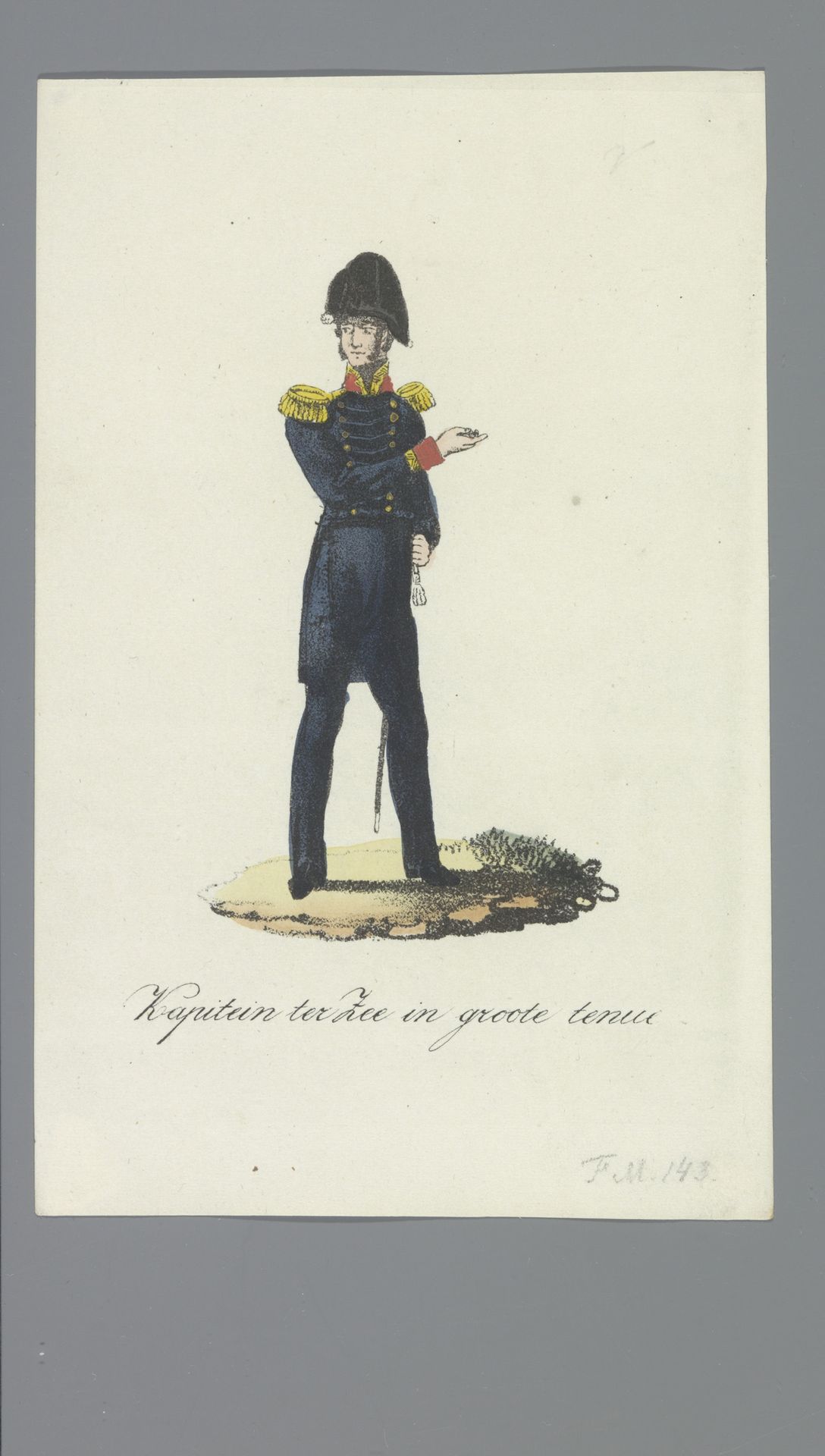 Kapitein ter Zee in groote tenue by Albertus Verhoesen