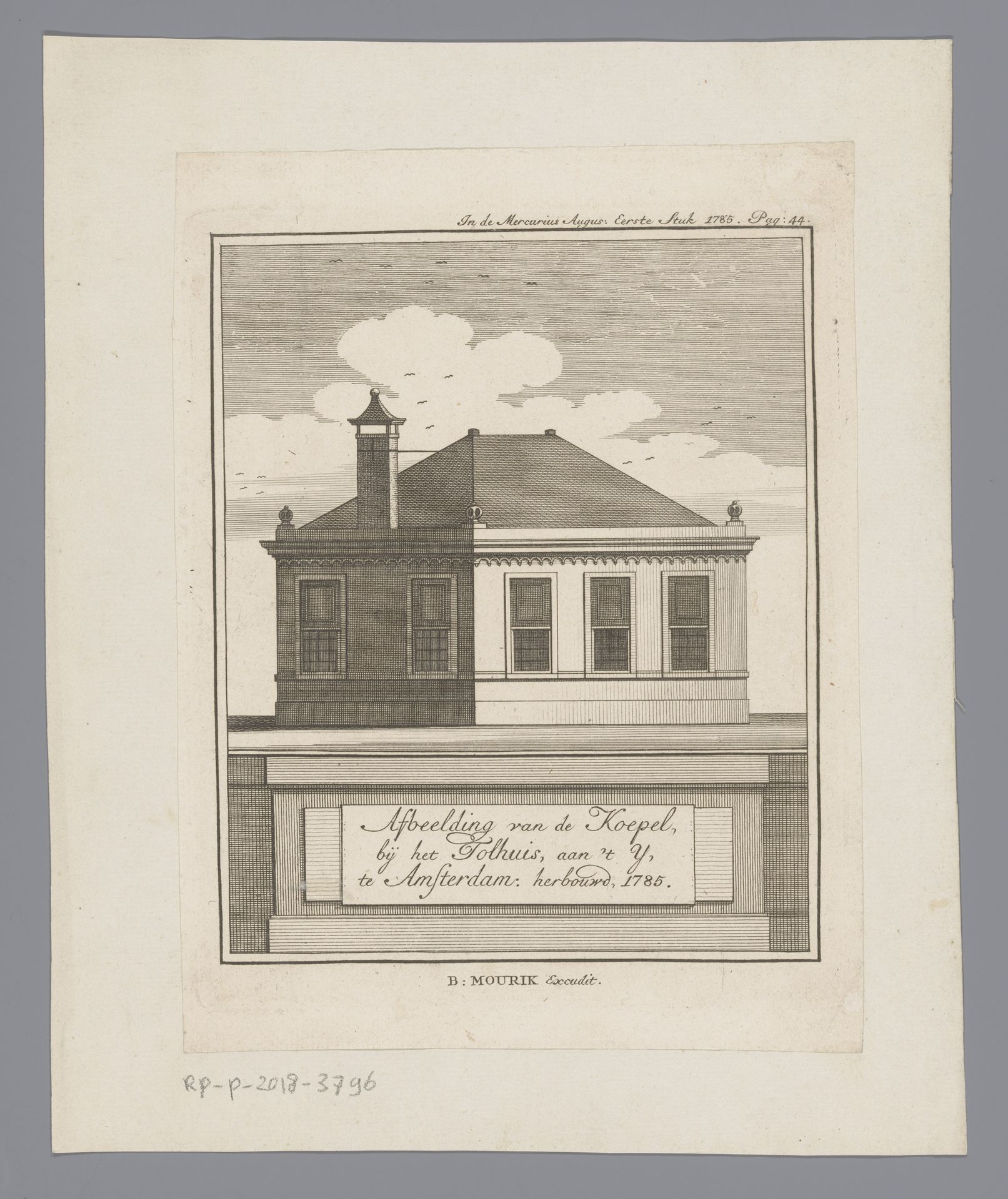 Gezicht op de koepel bij het Tolhuis in Amsterdam by Anonymous