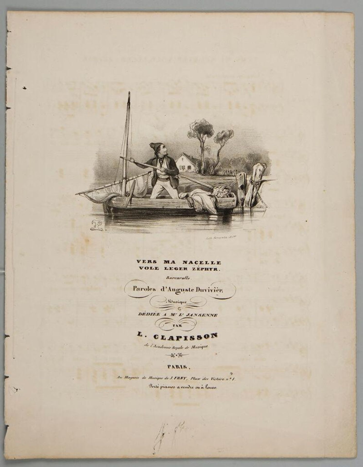 Sheet Music: Steal, gentle breeze, to my little boat by Anonymous