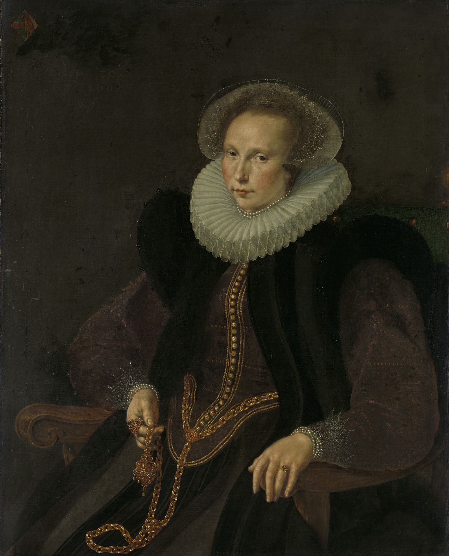 Griete Jacobsdr van Rhijn (1585-1652), Wife of Jacob Cornelisz Banjaert, called van Neck by Cornelis Ketel