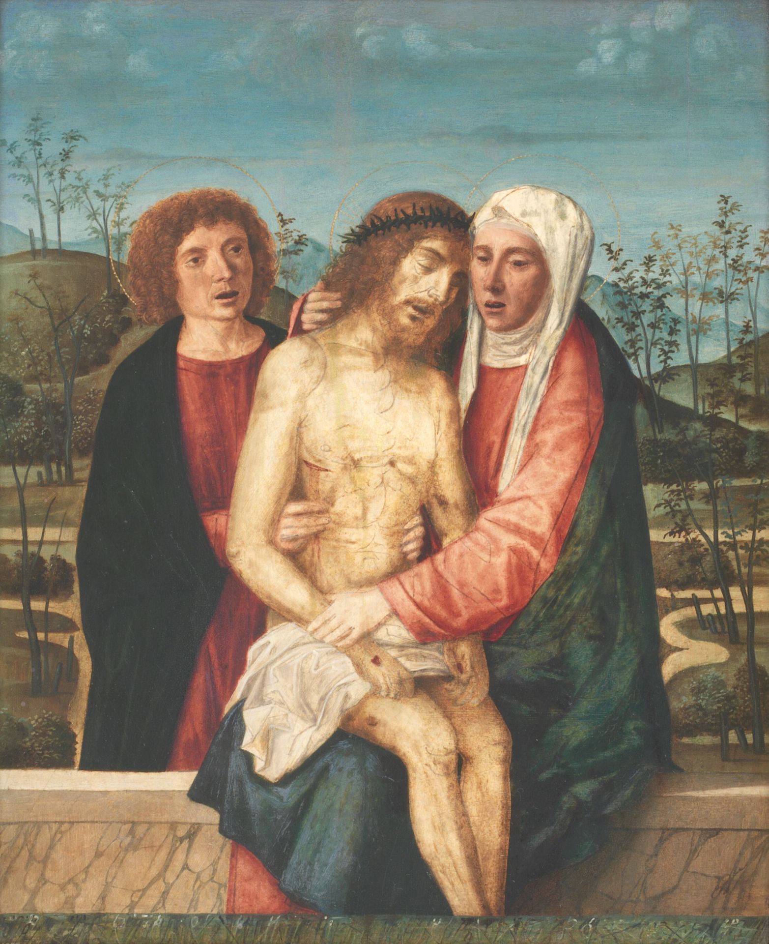 Pietà with Virgin and St. John by Giovanni di Niccolò Mansueti